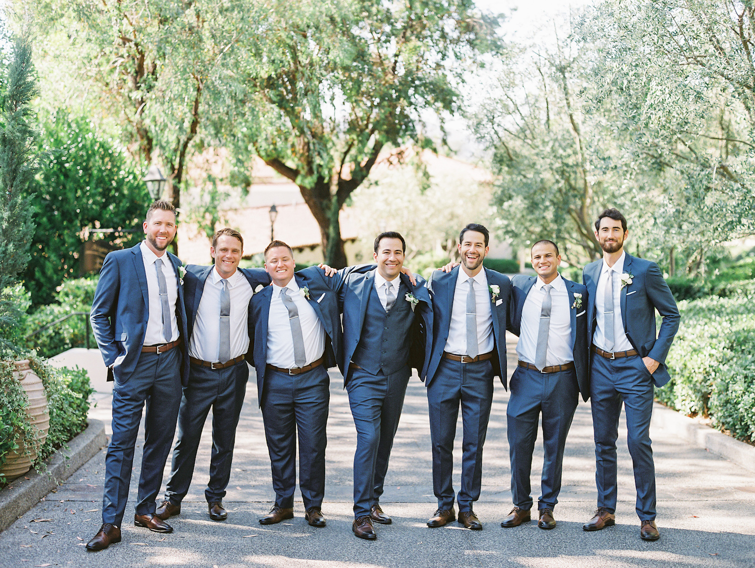 Outdoor groomsmen photos | Rancho Bernardo Inn | Compass Floral | Wedding Florist in San Diego and Southern California | Dear Lovers Photography
