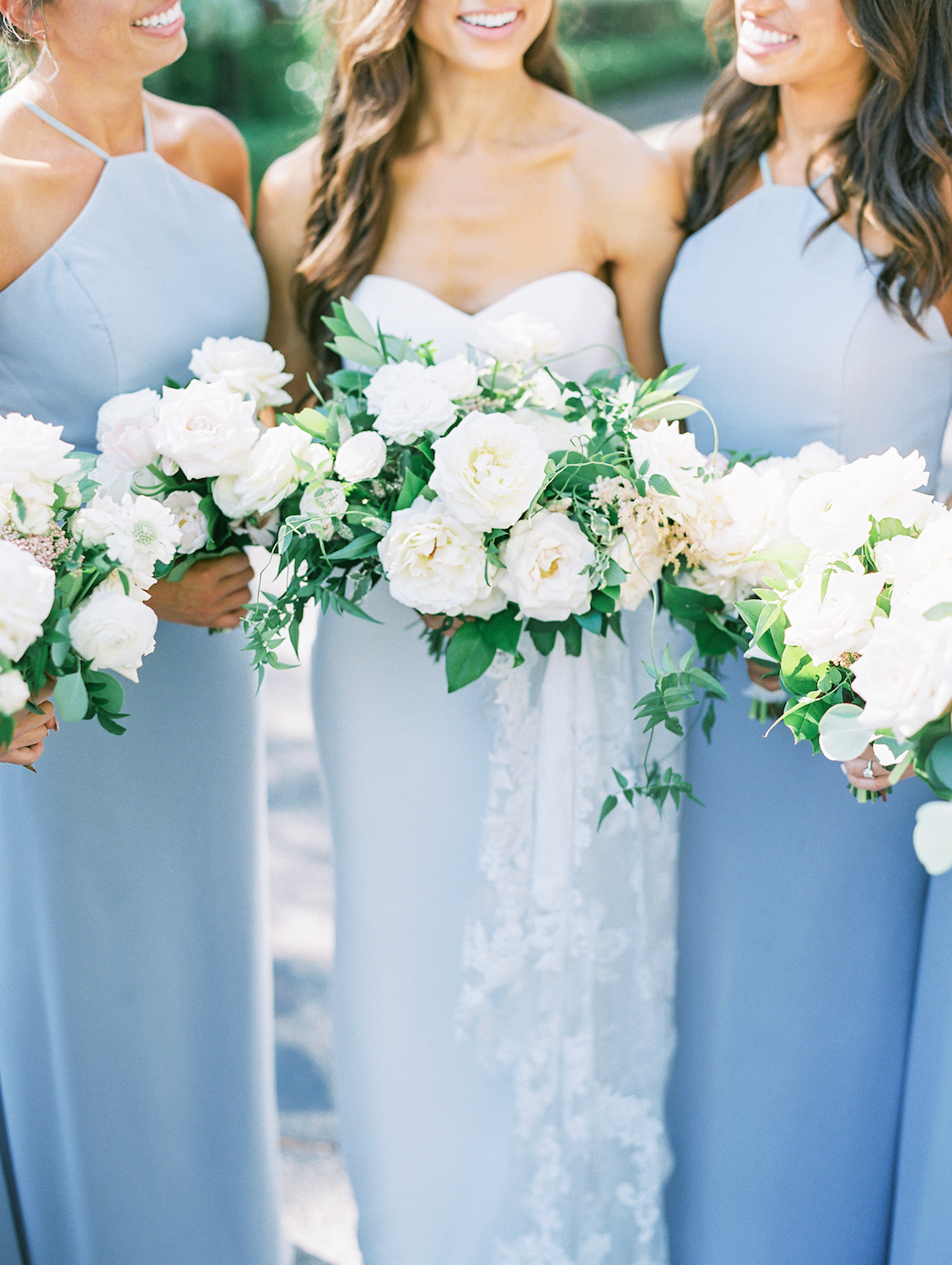 White rose and ranunculus wedding bouquets | Rancho Bernardo Inn | Compass Floral | Wedding Florist in San Diego and Southern California | Dear Lovers Photography