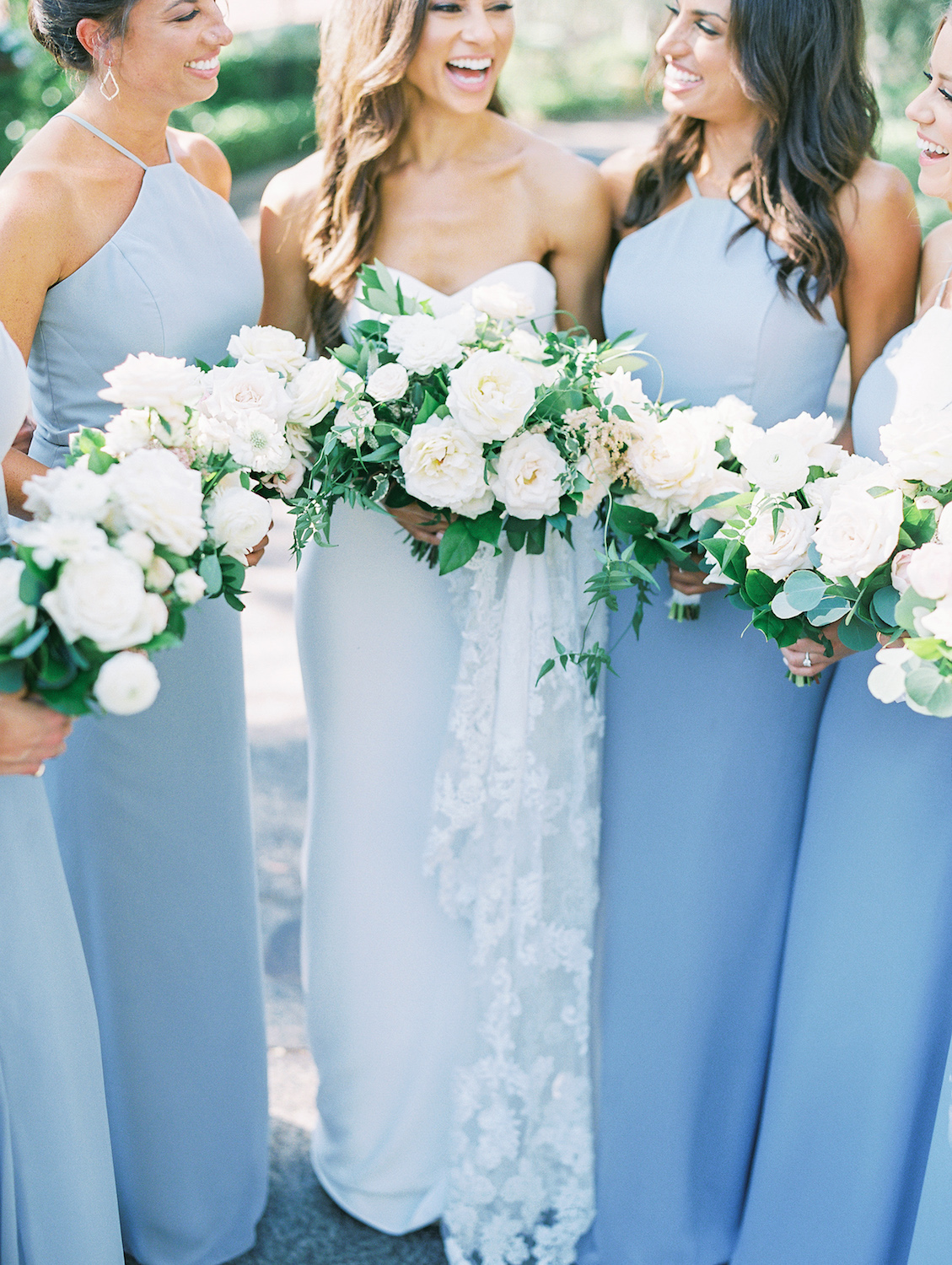 White rose and ranunculus wedding bouquets | Rancho Bernardo Inn | Compass Floral | Wedding Florist in San Diego and Southern California | Dear Lovers Photography