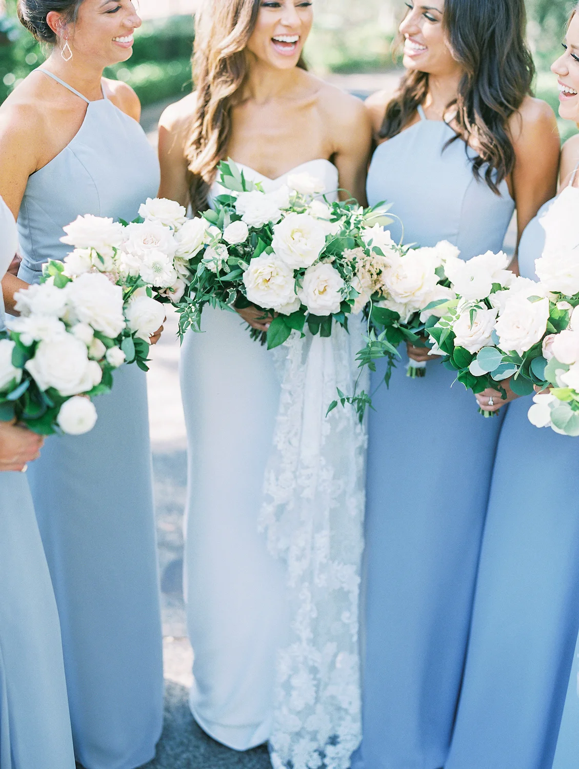 White rose and ranunculus wedding bouquets | Rancho Bernardo Inn | Compass Floral | Wedding Florist in San Diego and Southern California | Dear Lovers Photography