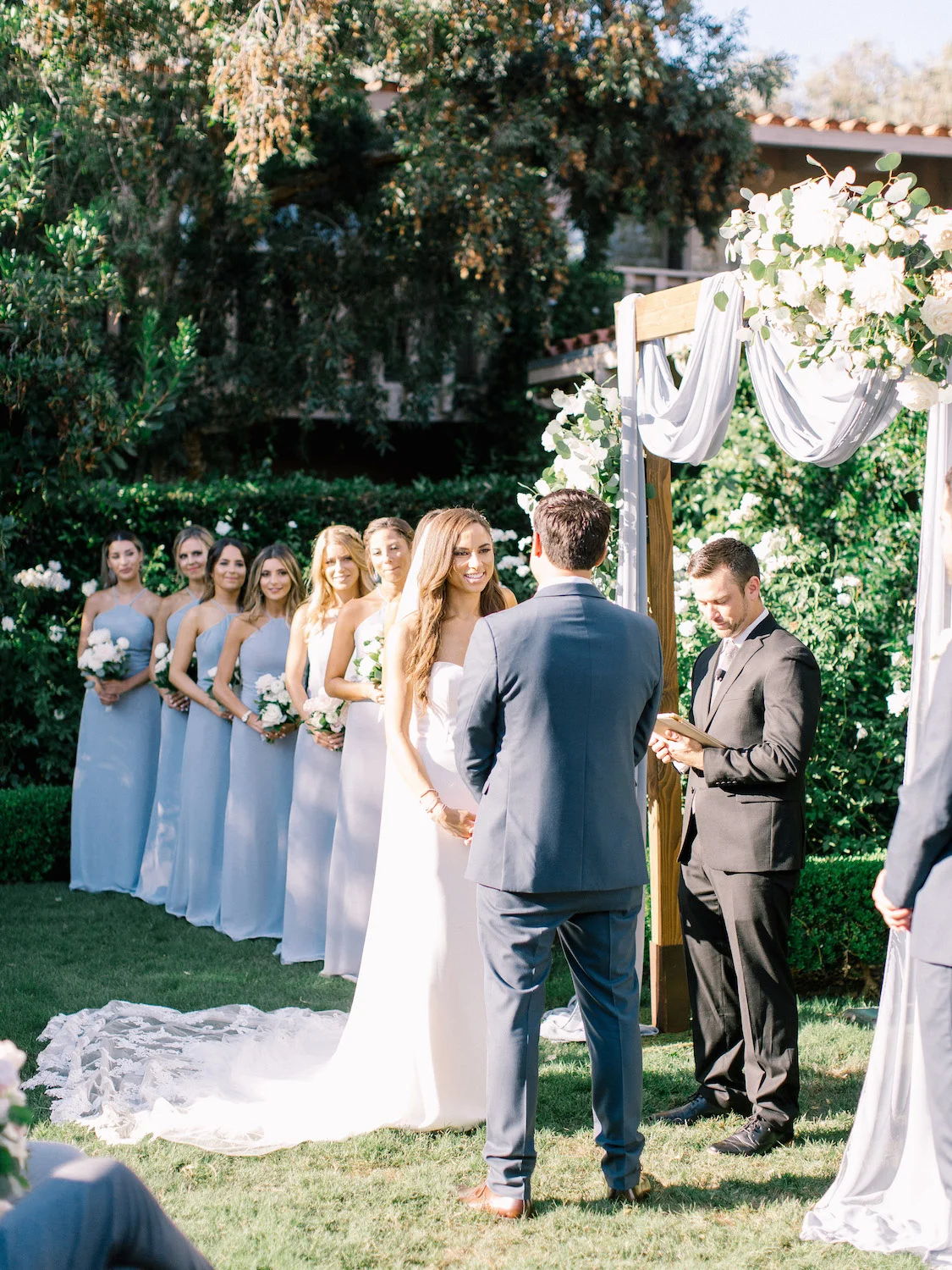 Outdoor garden wedding | Rancho Bernardo Inn | Compass Floral | Wedding Florist in San Diego and Southern California | Dear Lovers Photography