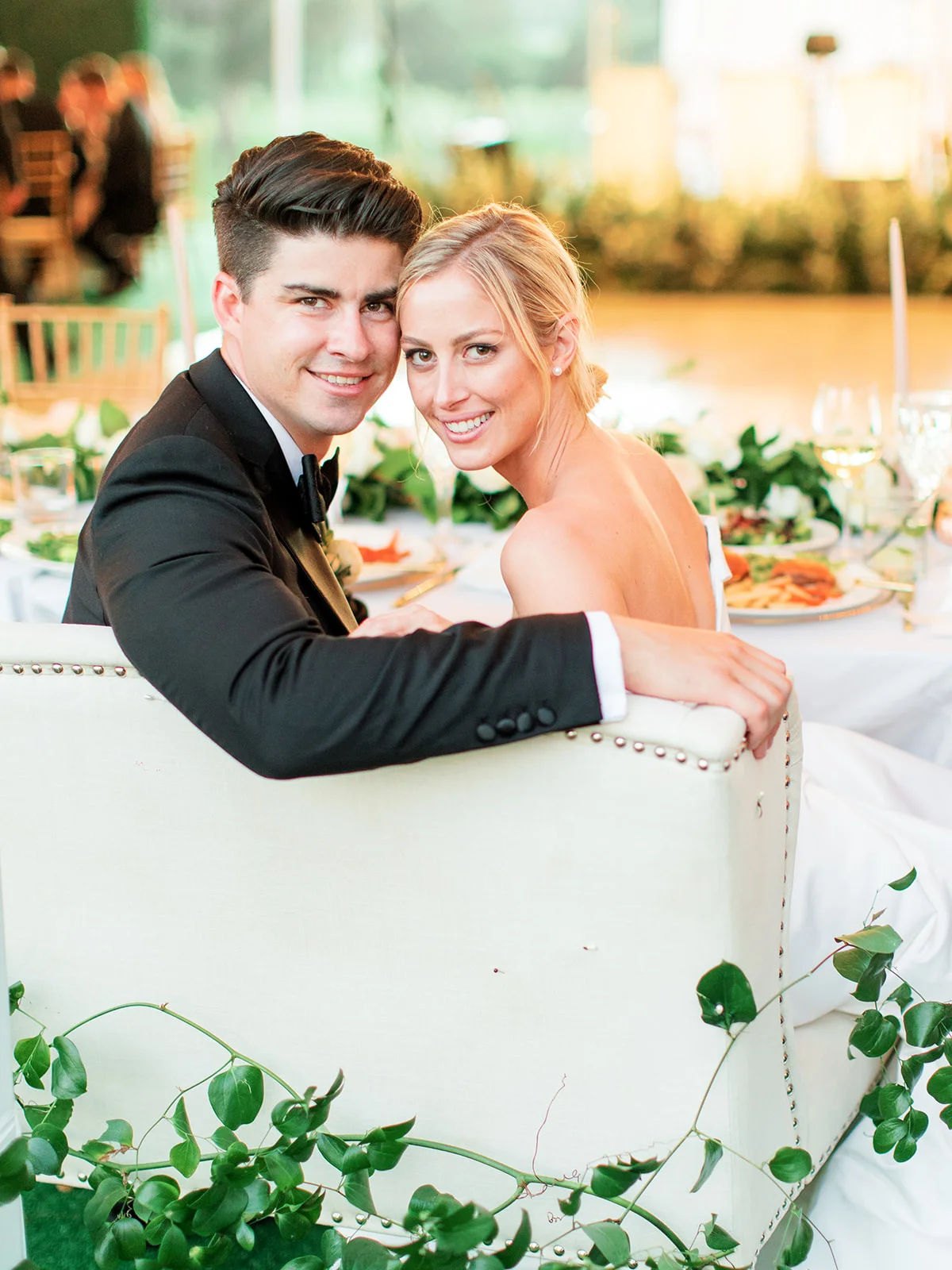 Sweetheart table and chairs | Rancho Santa Fe Golf Club | Compass Floral | Wedding Florist in San Diego and Southern California | Rachael McCall Photography