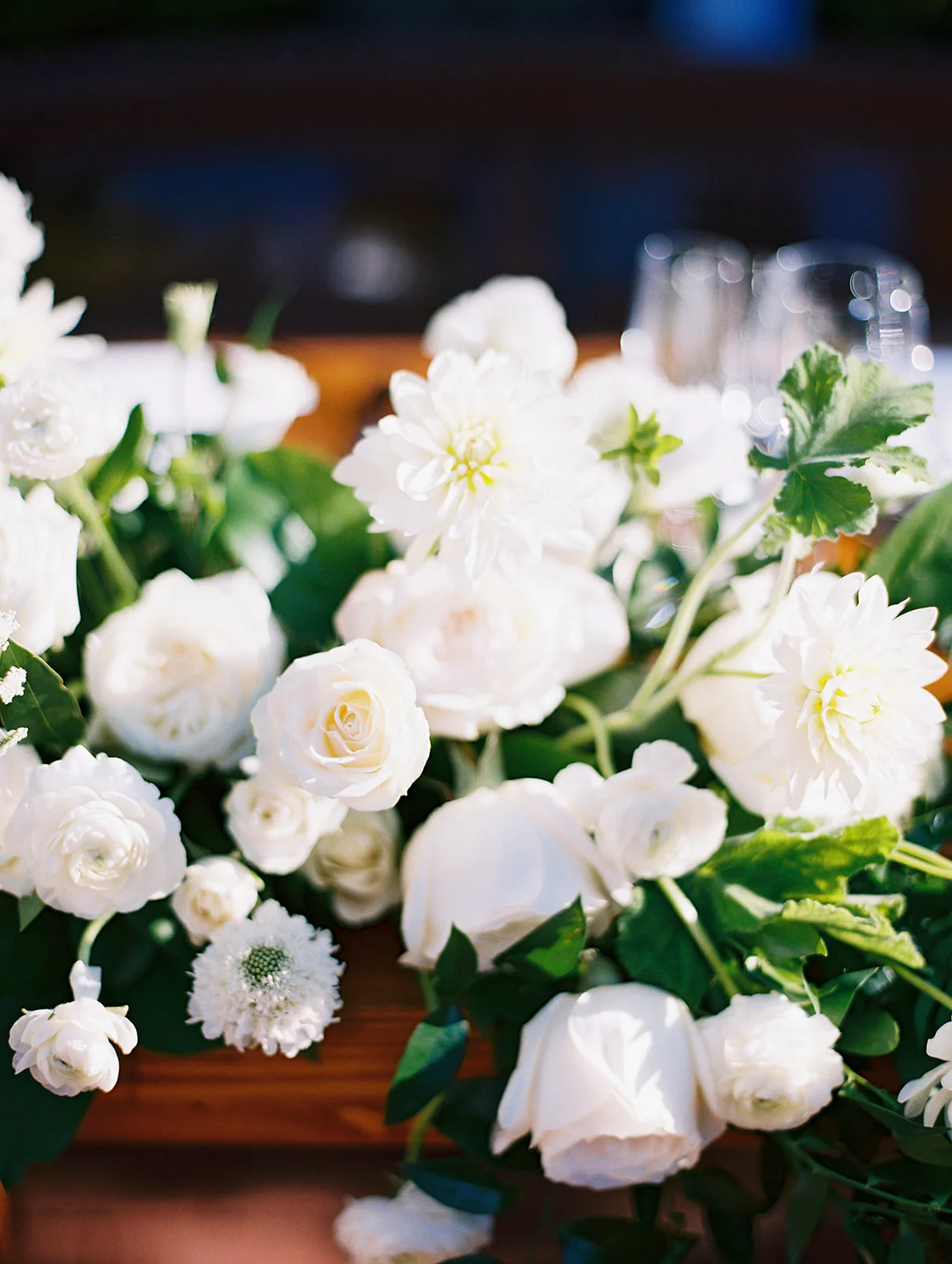 Cascading sweetheart table centerpiece | Darlington House, La Jolla | Compass Floral | Wedding Florist in San Diego and Southern California | My Sun and Stars Co. Photography