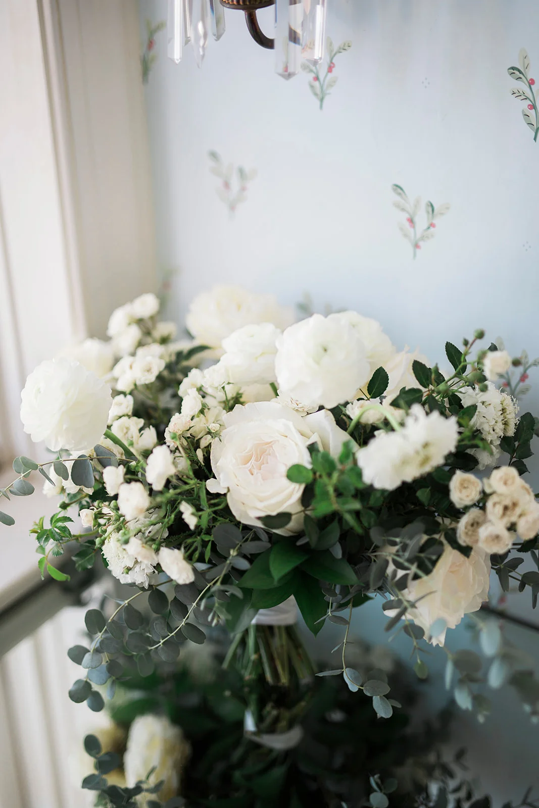 Classic white rose and ranunculus bridal bouquet | Darlington House, La Jolla | Compass Floral | Wedding Florist in San Diego and Southern California | My Sun and Stars Co. Photography