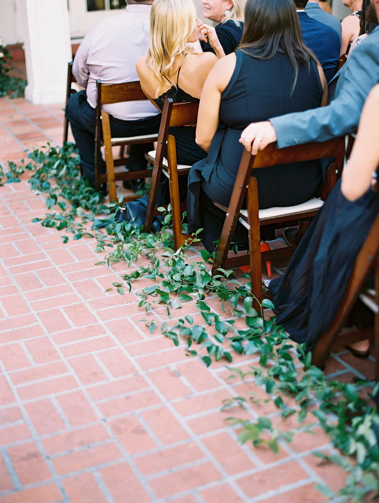 Smilax aisle | Darlington House, La Jolla | Compass Floral | Wedding Florist in San Diego and Southern California | My Sun and Stars Co. Photography