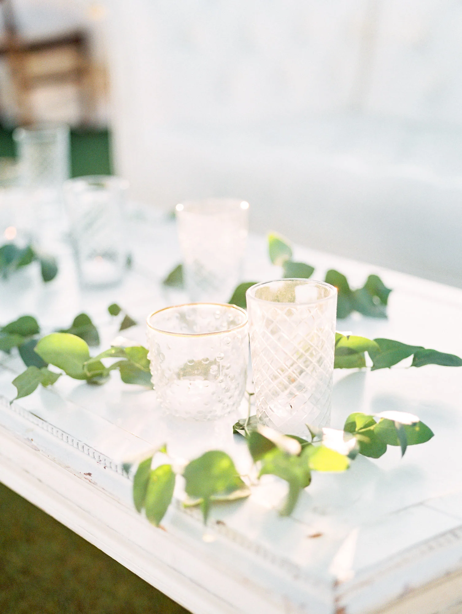Candles and greenery | Del Mar Country Club | Compass Floral | Wedding Florist in San Diego and Southern California | Cavin Elizabeth Photography