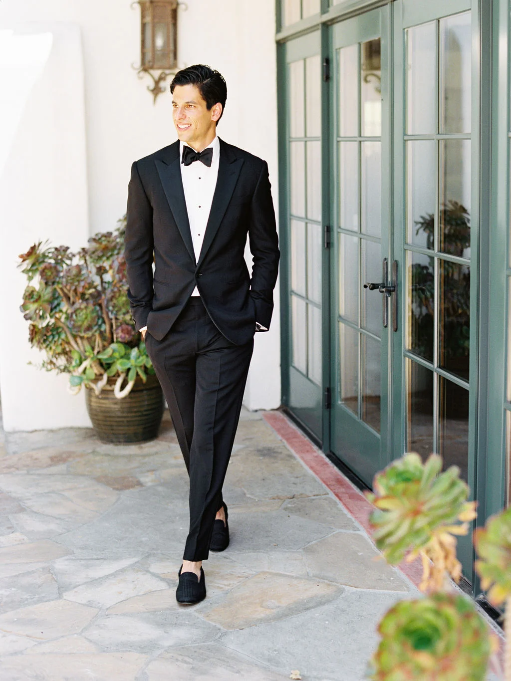 Grooms portrait, black tie wedding | Ojai Valley Inn | Compass Floral | Wedding Florist in San Diego and Southern California | Ryan Ray Photography