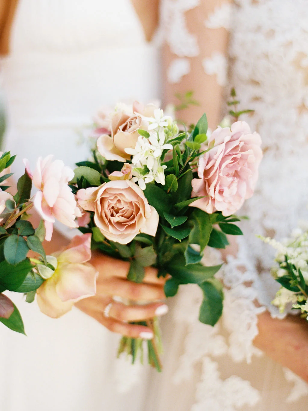 Petite rose and lily of the valley bouquets | Ojai Valley Inn | Compass Floral | Wedding Florist in San Diego and Southern California | Ryan Ray Photography