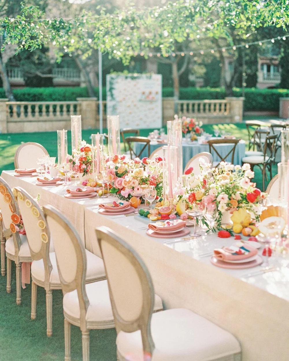 This was not just a scattering of fruit, this was a buffet.
Featured on @martha_weddings 
Event design and planning: @amorology 
Photography: @tenthandgrace 
Florist: @compassfloral
Venue: @fairmontgranddelmar
Tabletop: @hostesshaven
Linens: @bbjline
