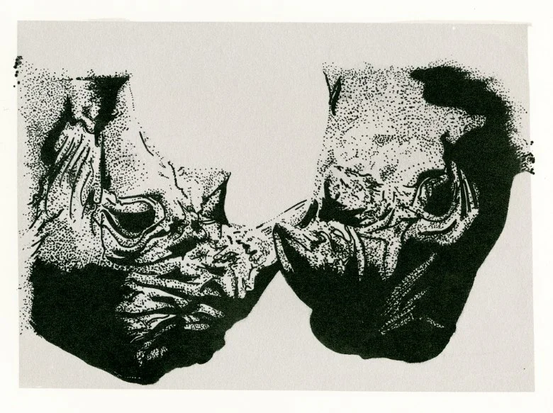  8.5" x 11" Silkscreen (2012)  Sharpie on plexiglass, exposed screen. 