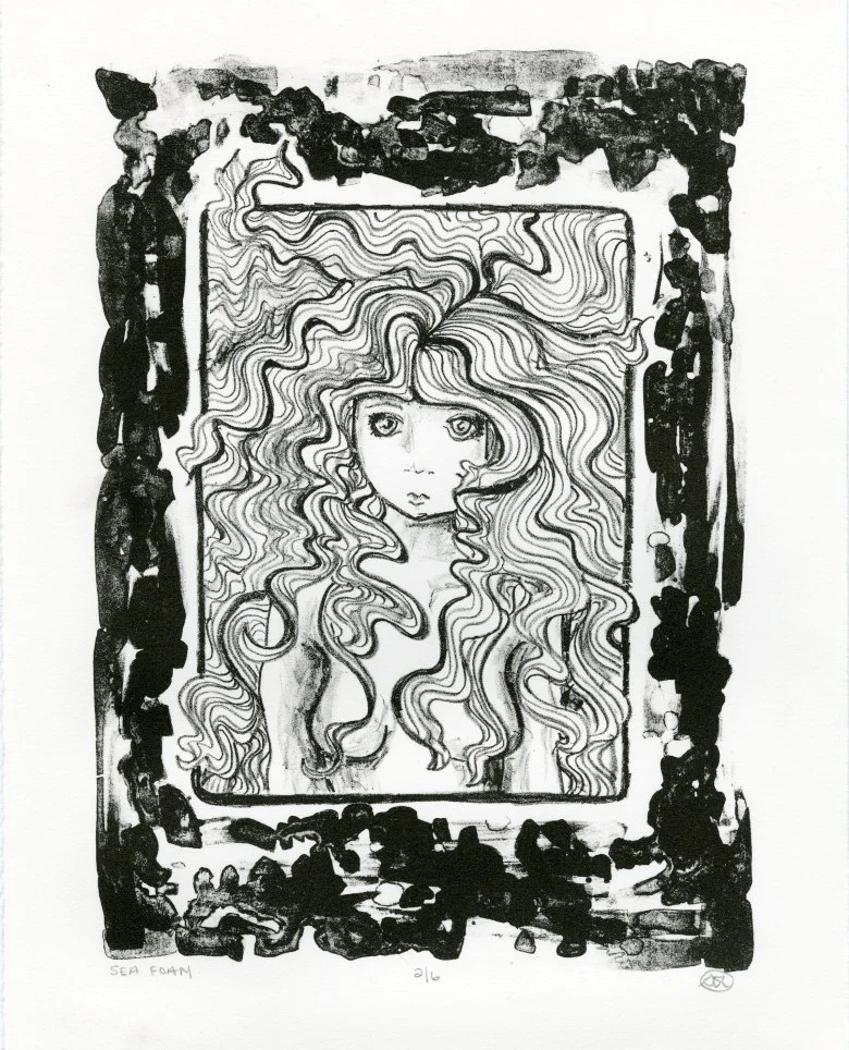  8.5" x 11" Stone Lithograph (2012) 