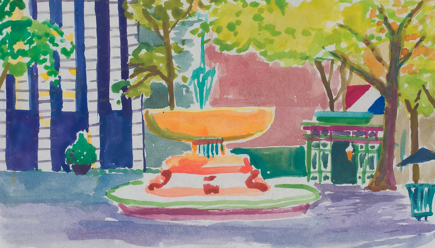 New York City, watercolor