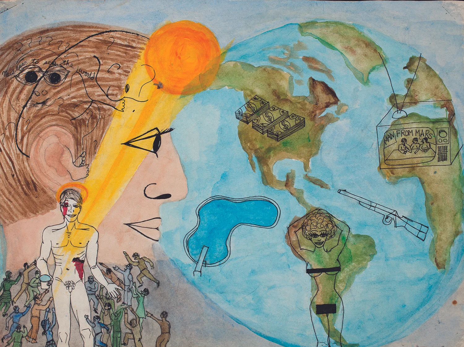 Man From Mars, mixed media