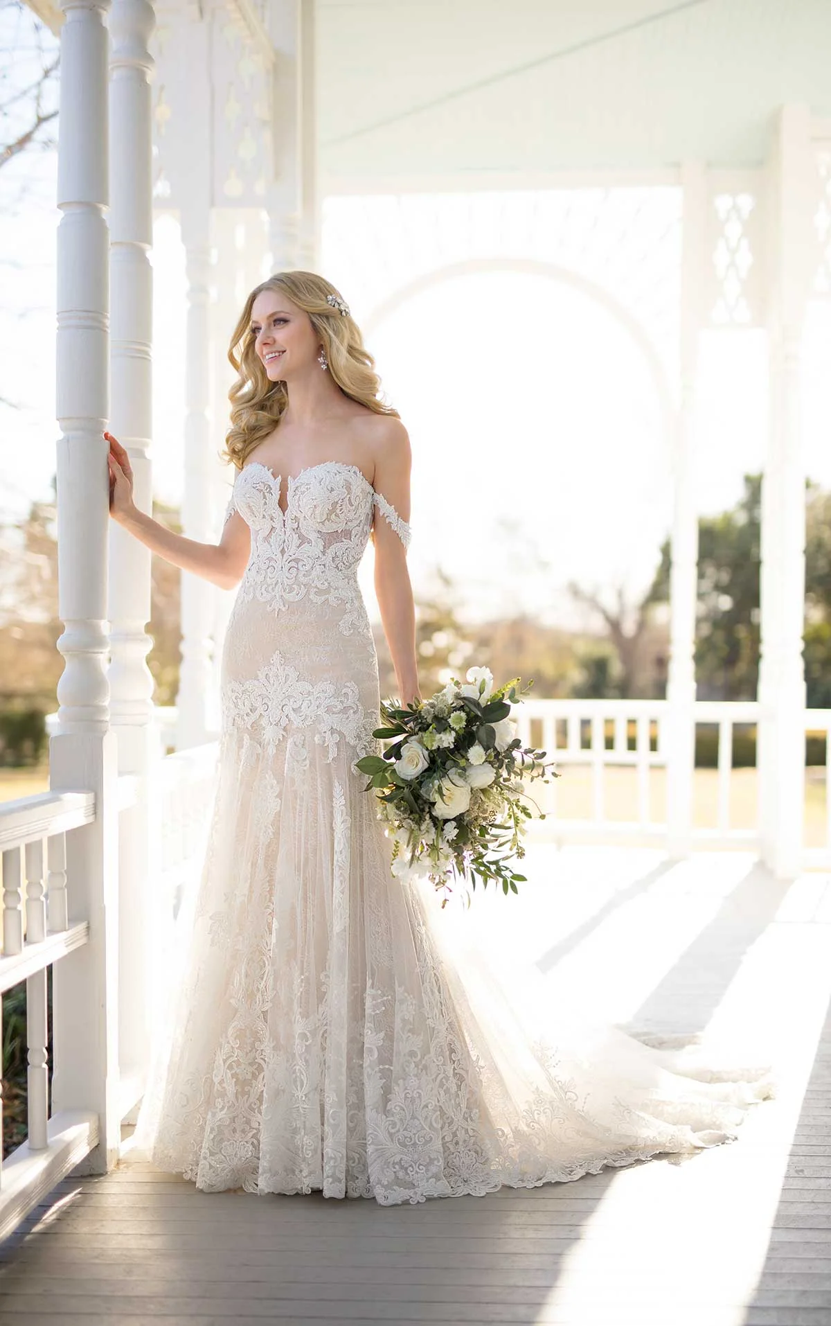 Martina Liana wedding gowns can be completely customized according to your wishes, and they are available at Bon Bon Belle.