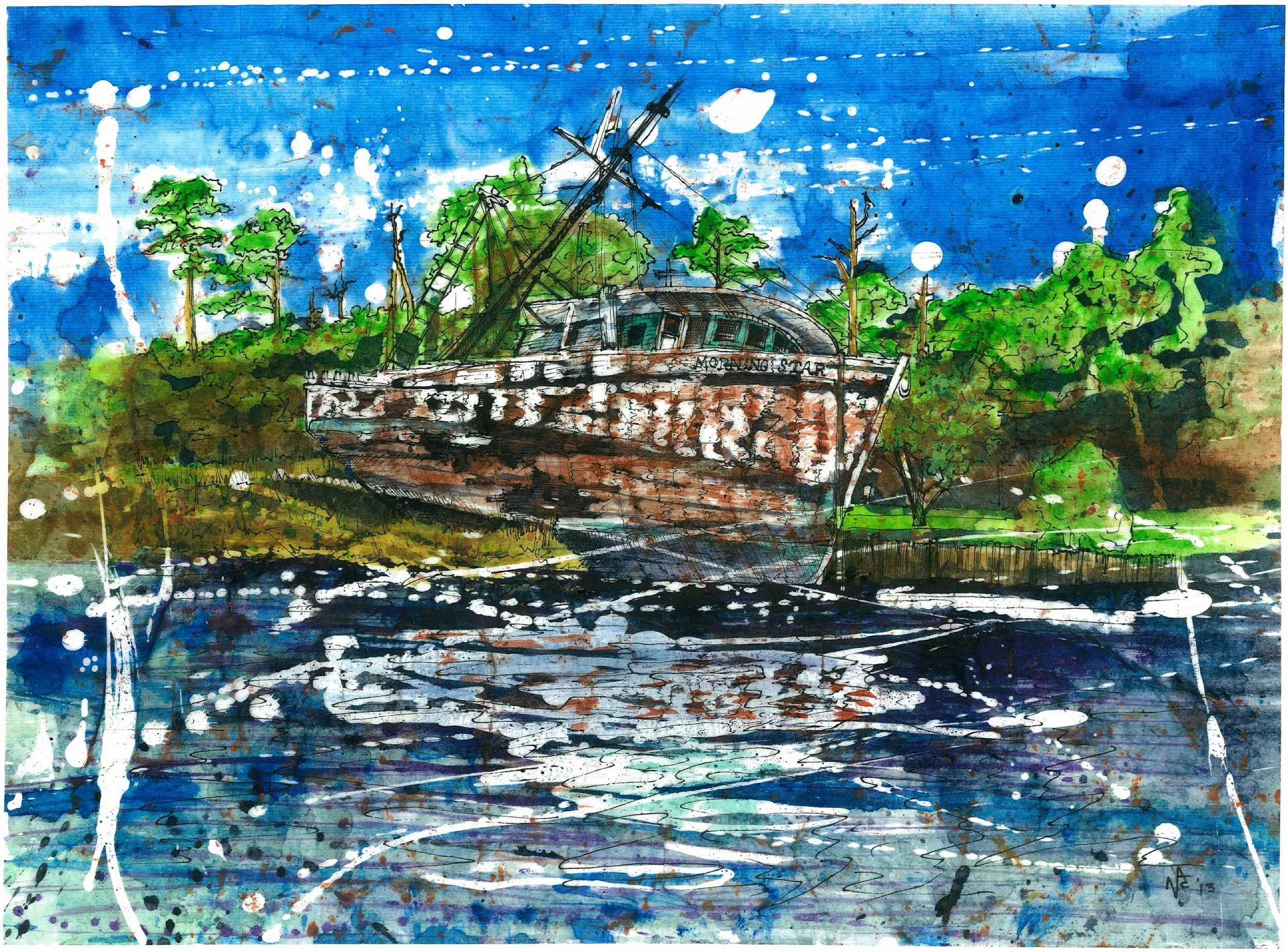 "Pushed Ashore"