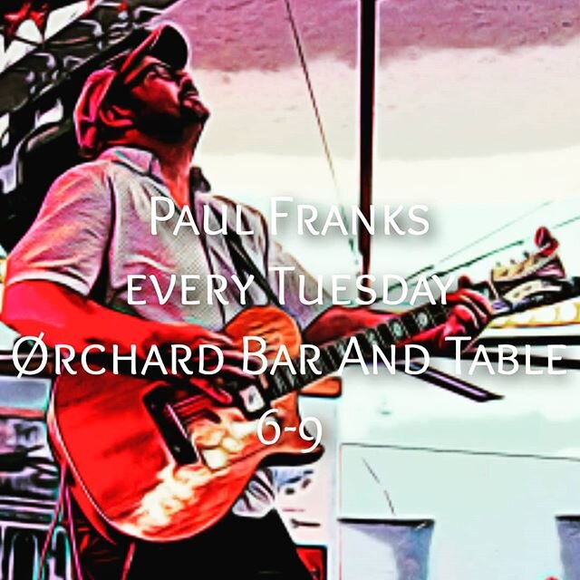 Join me every Tuesday evening 6-9 at @orchardbarandtable . Always a great time with fun people and amazing food . Taking your requests 😁