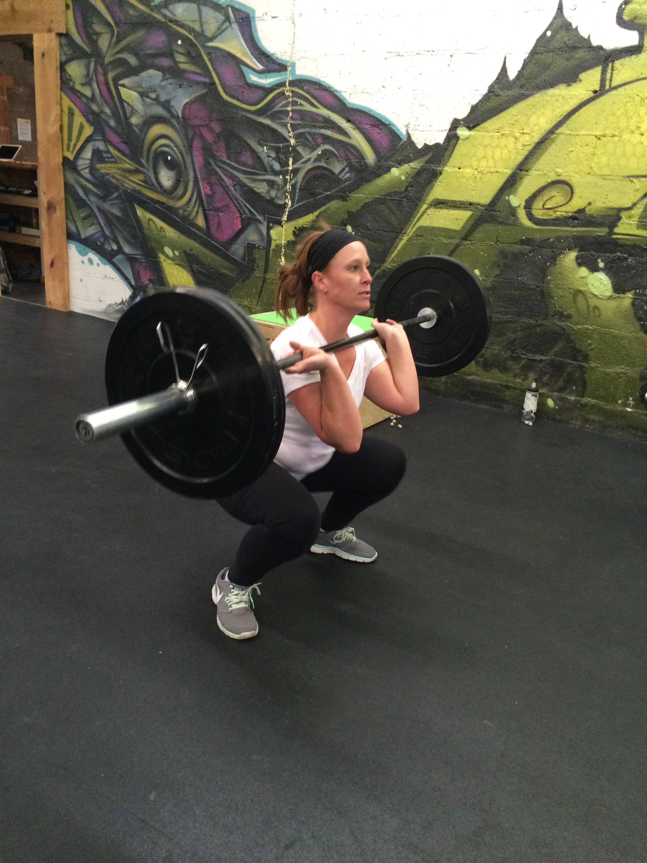 Morgan killing squat cleans the other day. She's in for the Whole Life Challenge too, so look out!