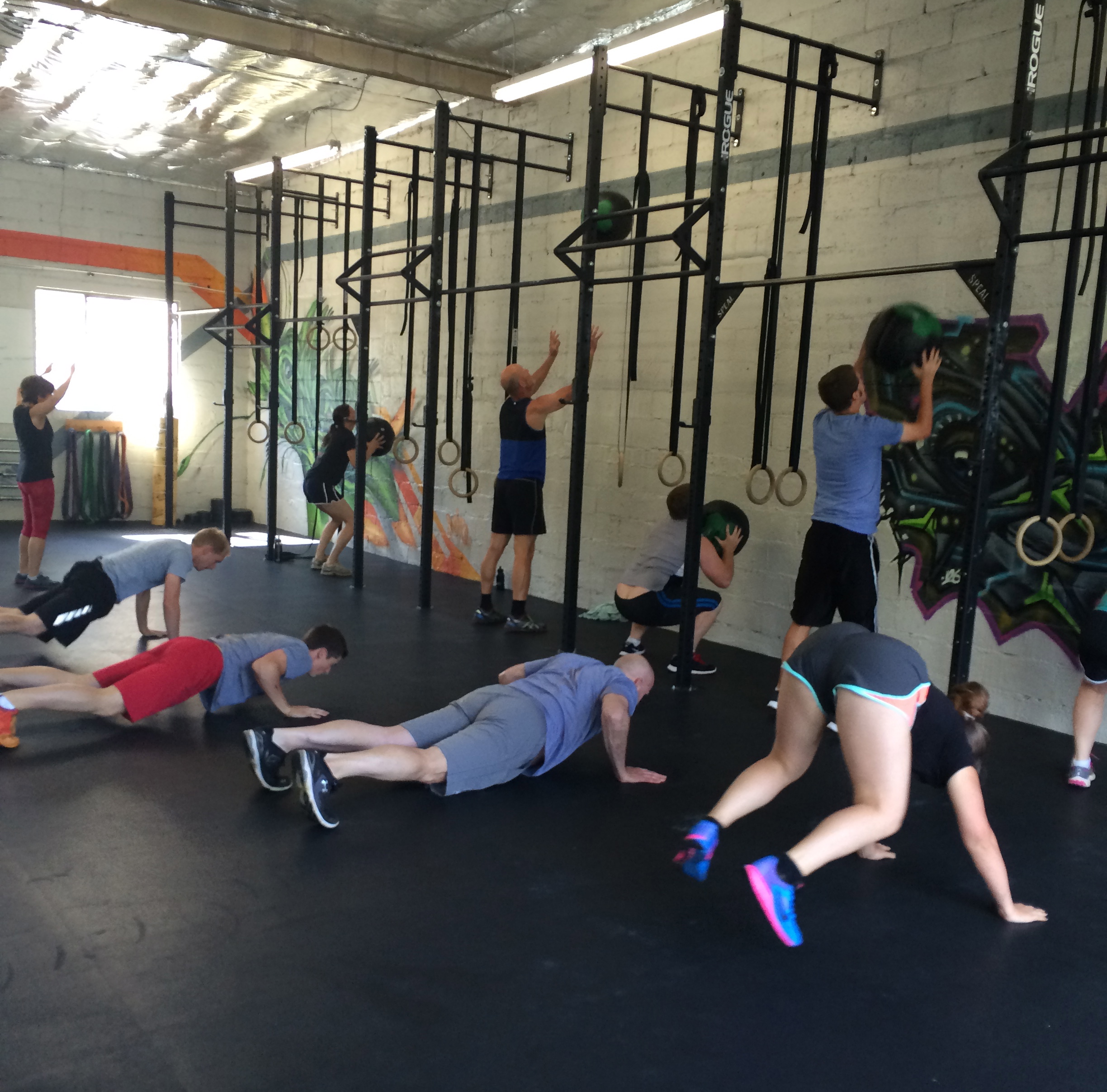 Our Free Intro Class did a version of this workout a couple of weeks ago. Let's see how the veterans fair...