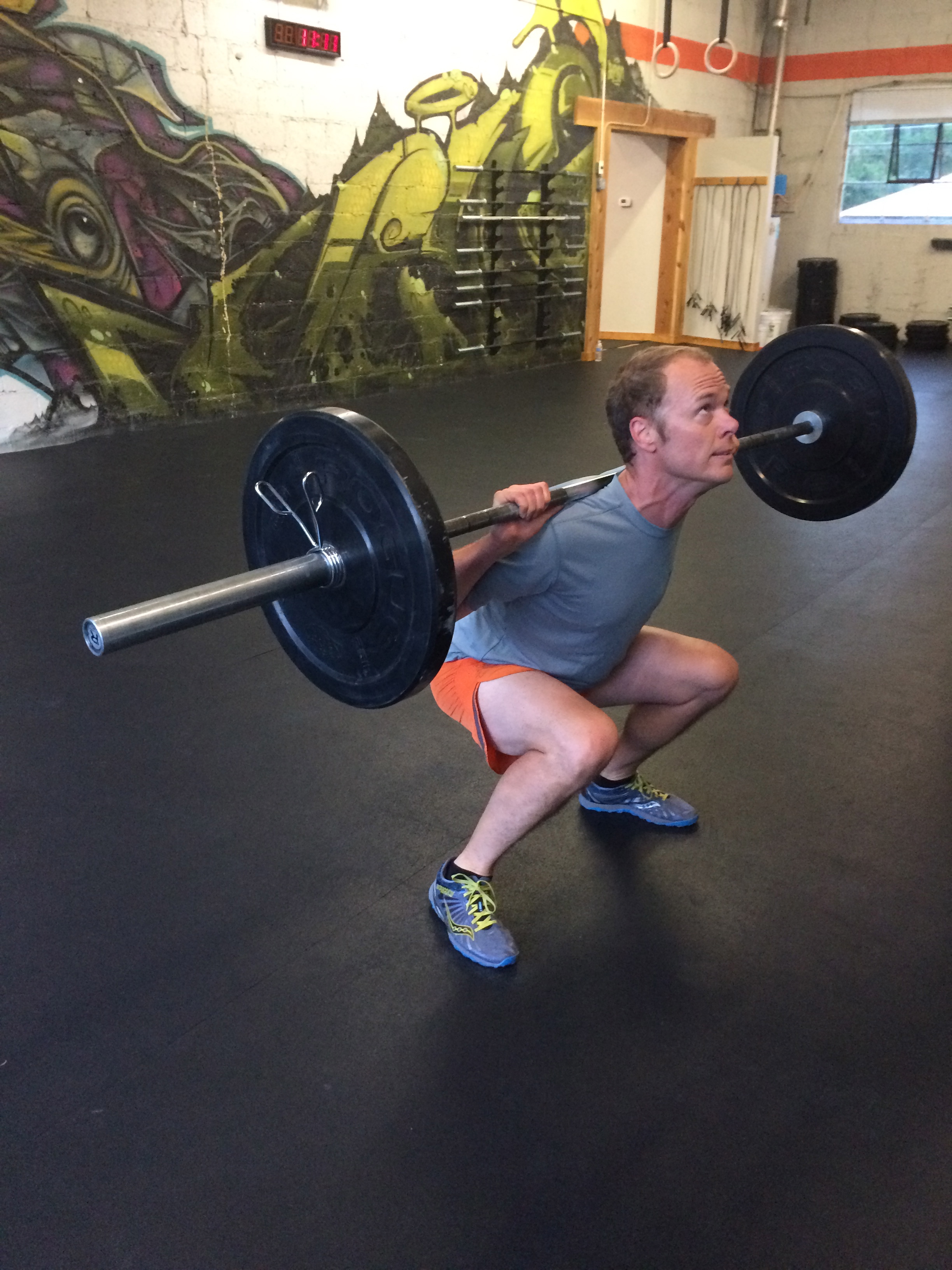 Darren showing off his depth in Death by Back Squats last week. Nicely done D!