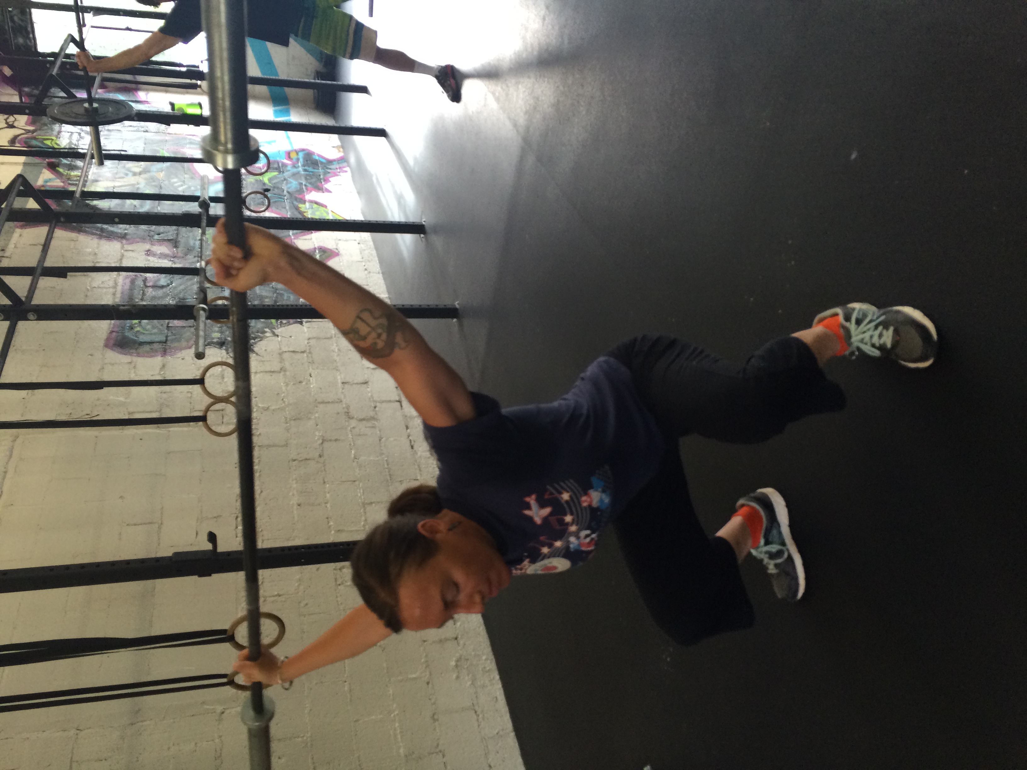Darcy has been relentless in her pursuit of a solid overhead squat. I wish we had before and after pictures here, but her willingness to work with pvc pipe and training bars to move well is paying off. solid foundations build solid results.