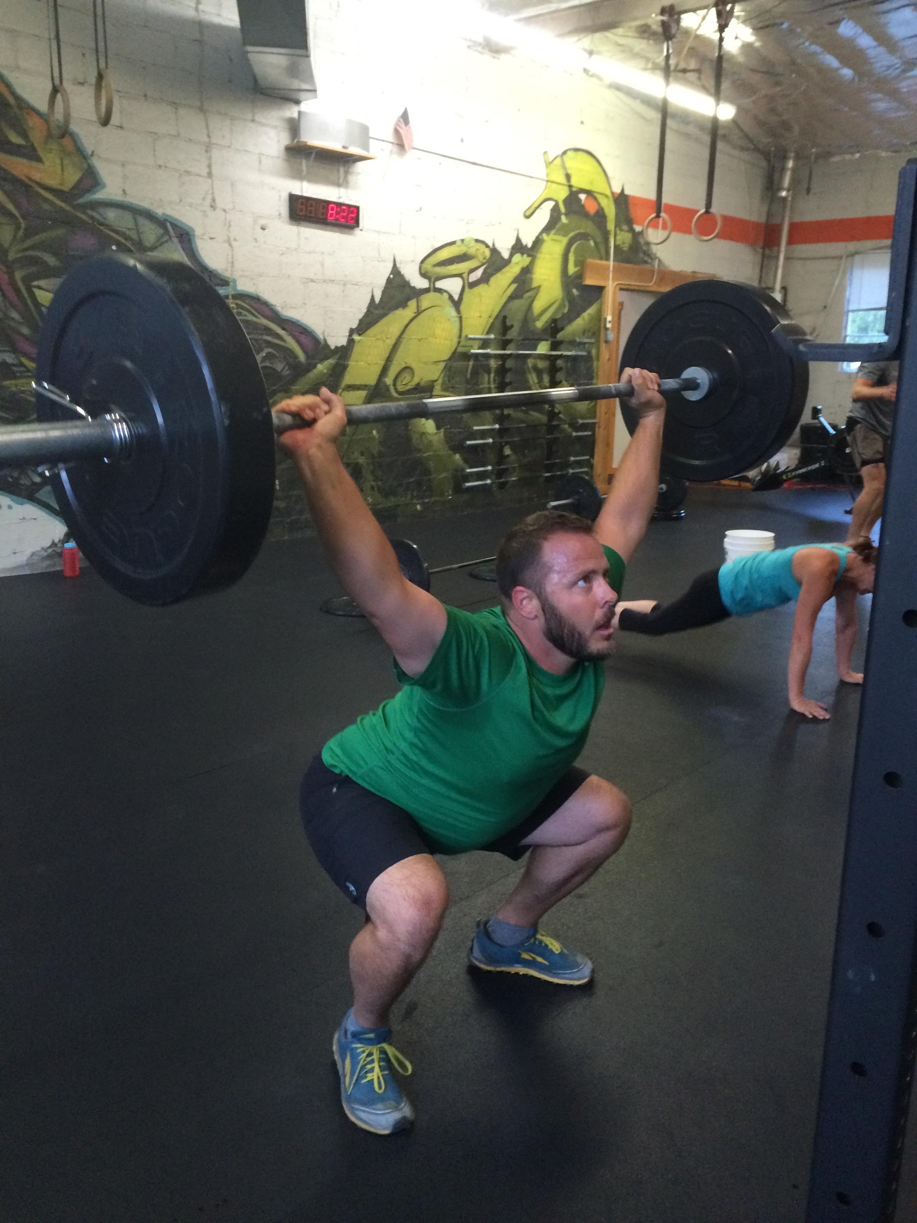 overhead squat day was victorious! shame on you if you looked at the workout and decided to skip it because you hate OH squats.