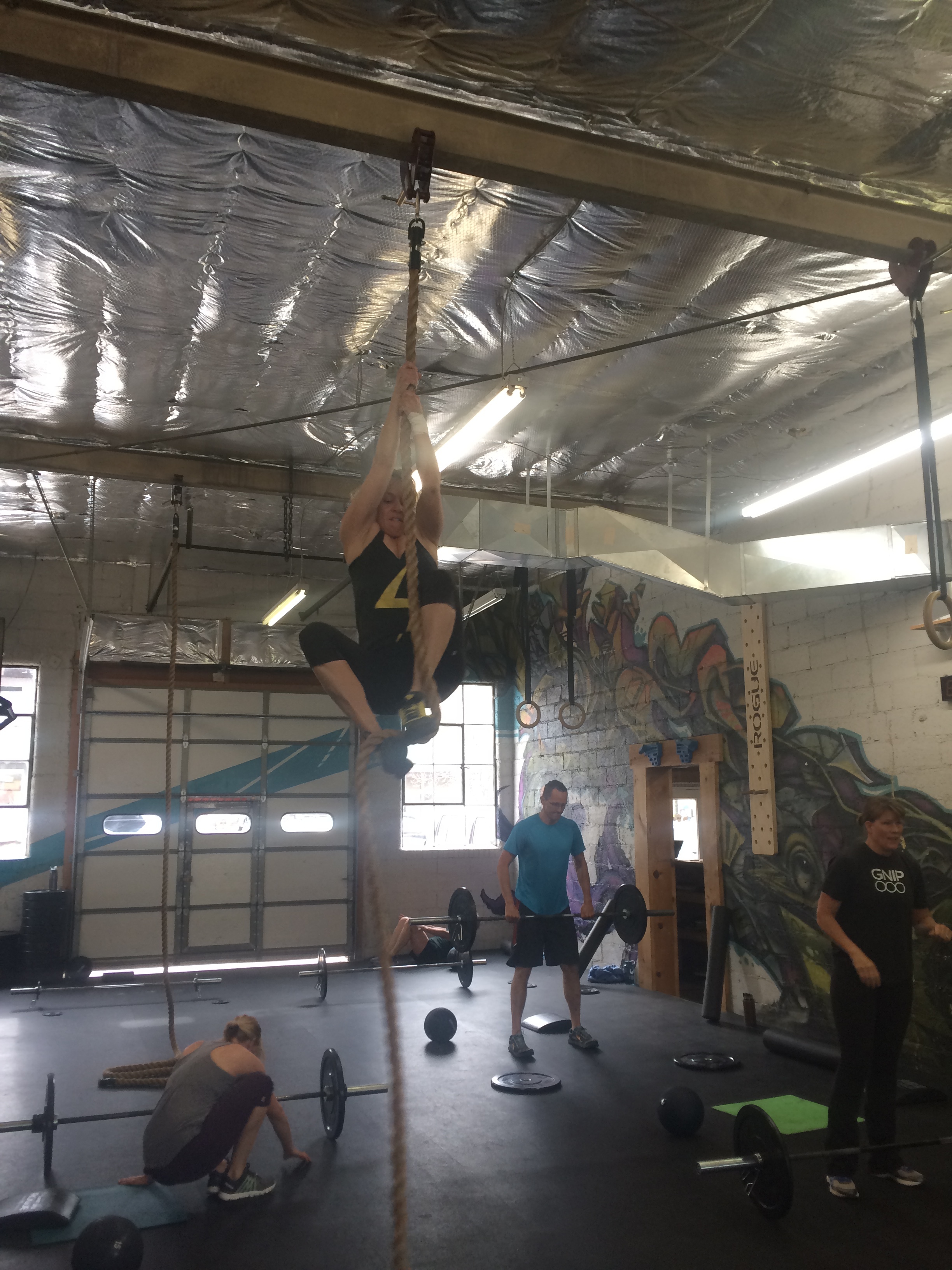 Rope climbs were a ton of fun on Friday.