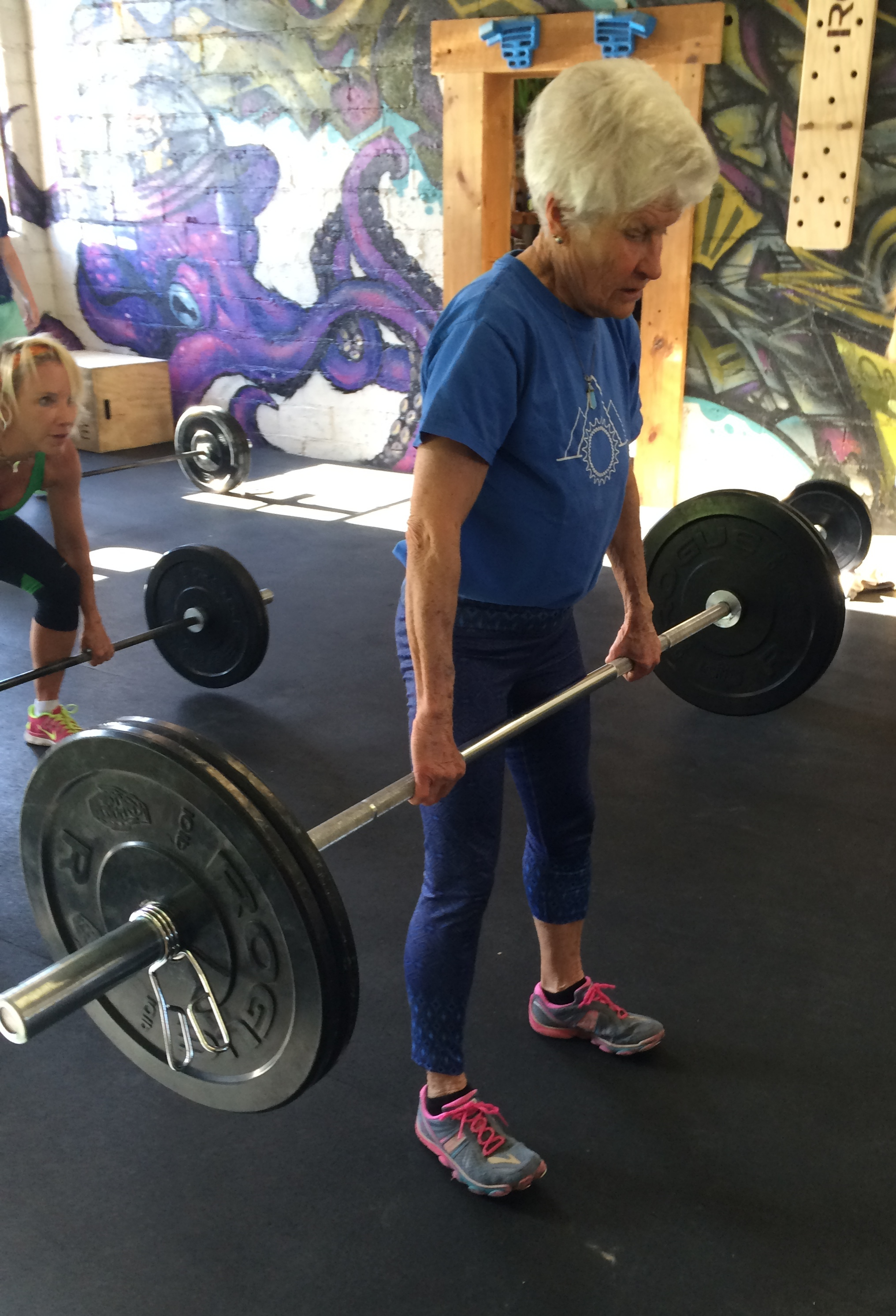 Don't set up next to this lady in a workout unless you are prepared to be inspired.