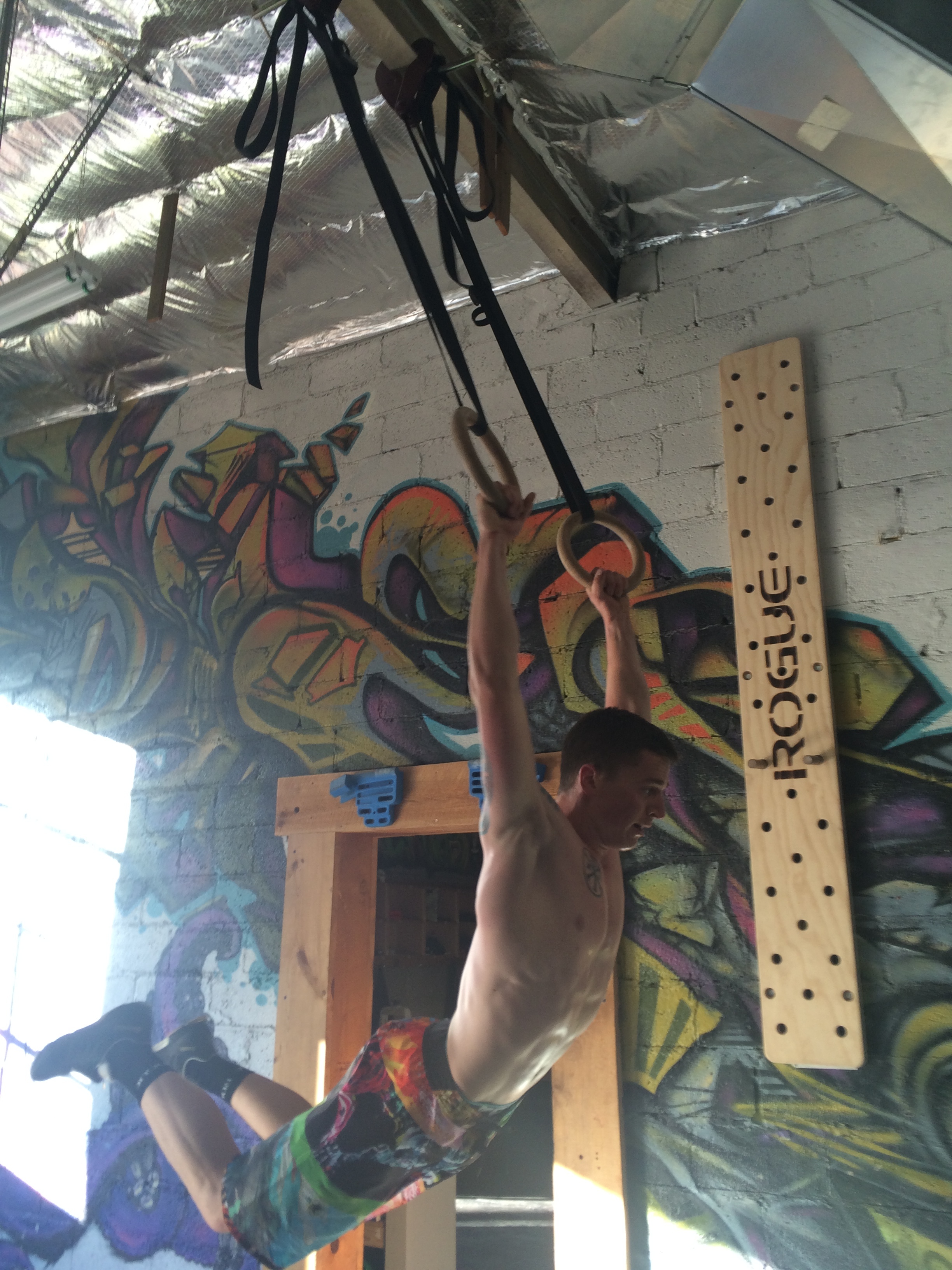 Dustin finishing off his birthday workout. Happy Birthday Boy Wonder.