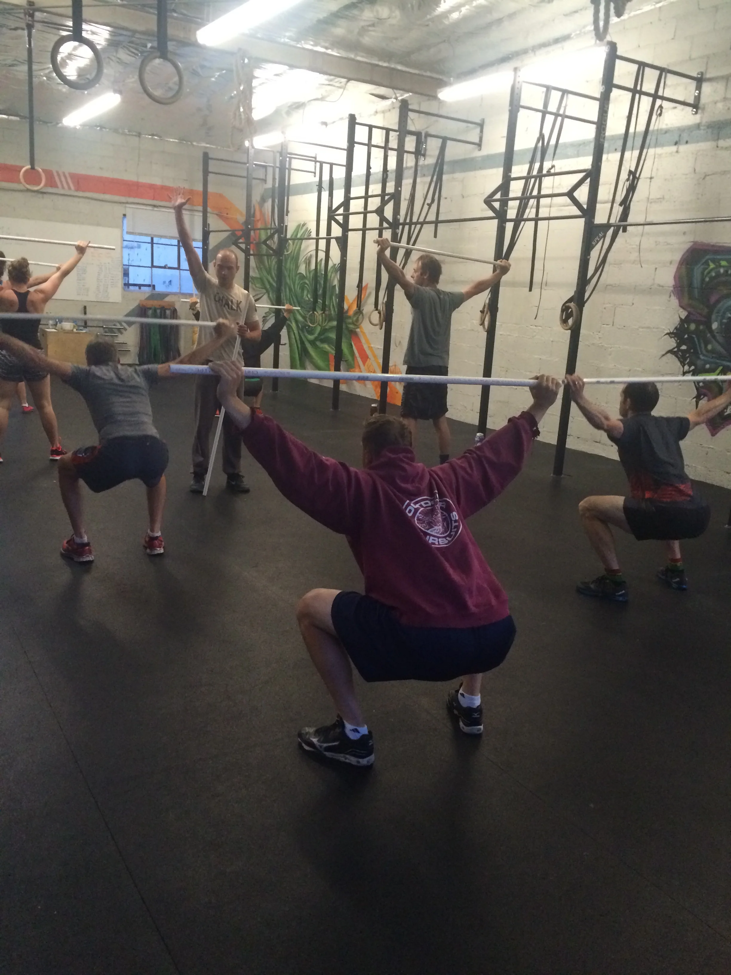 Taylor getting after it teaching the snatch.