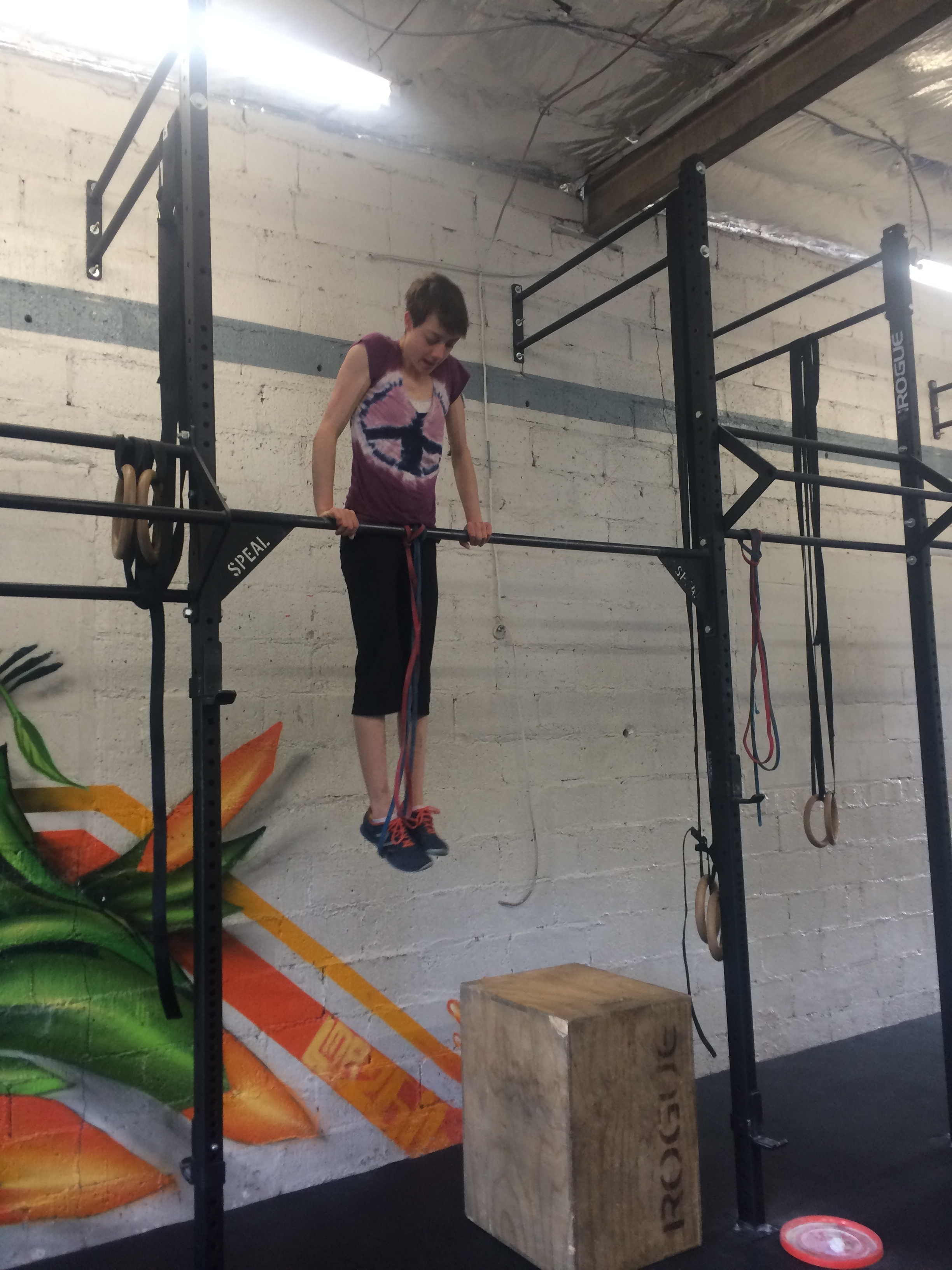 Kate repping out bar muscle ups last week.