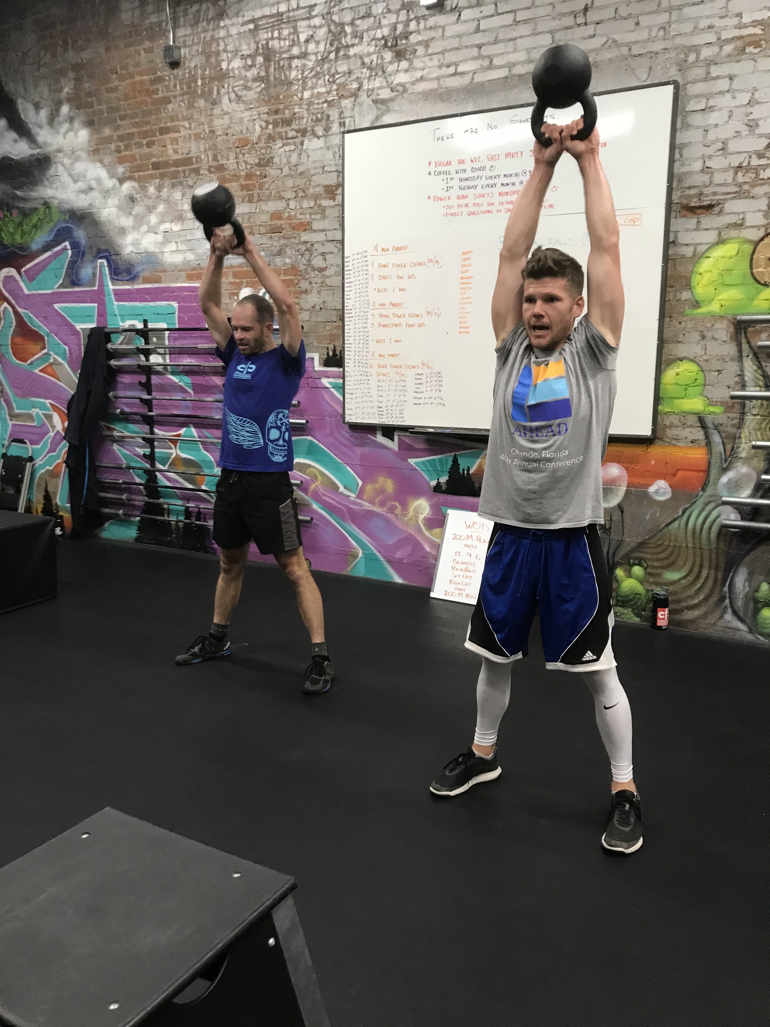 Matt and Daniel working through Friday's chipper workout.