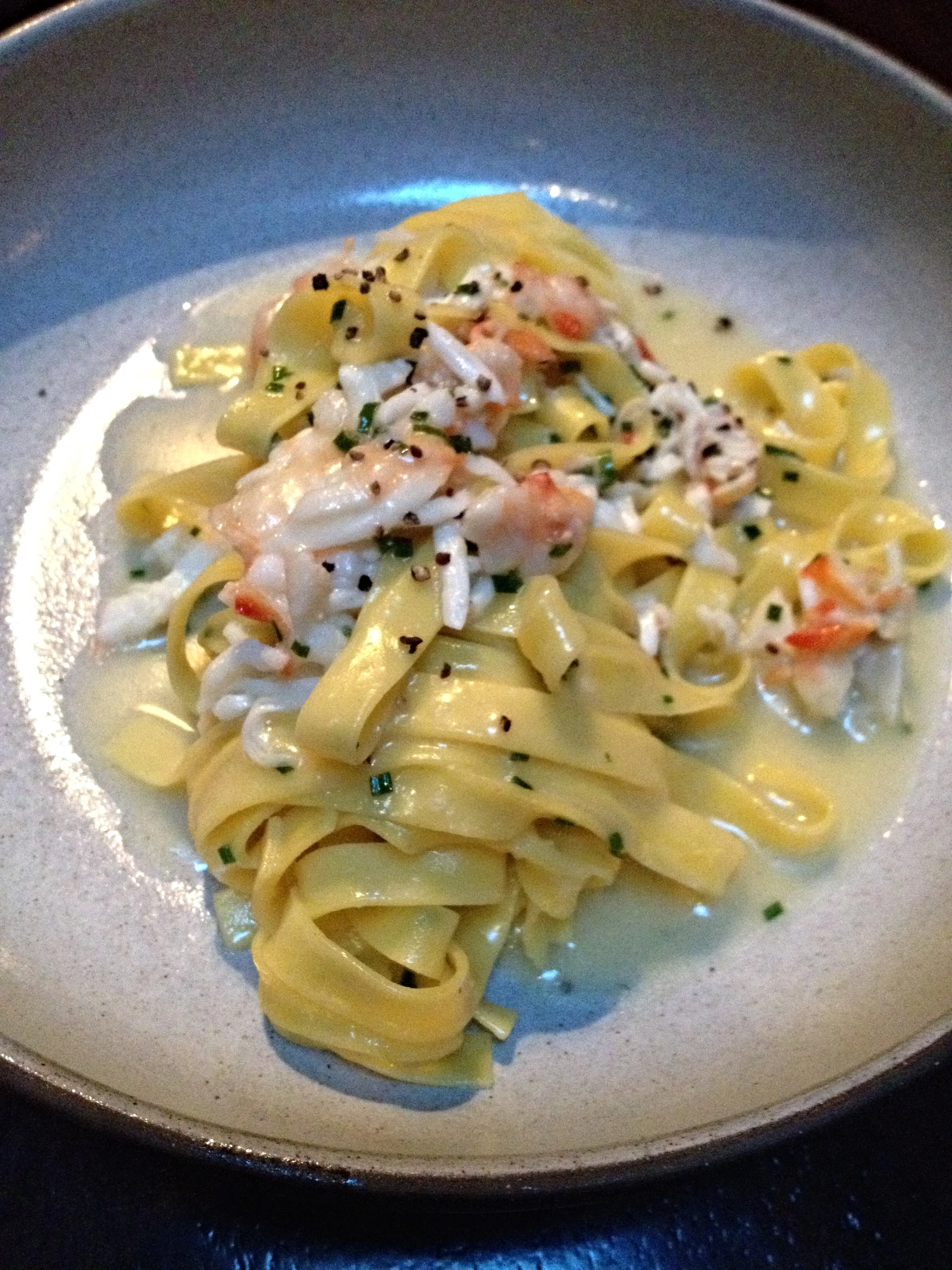 Tagliatelle with crab at The NoMad in NYC