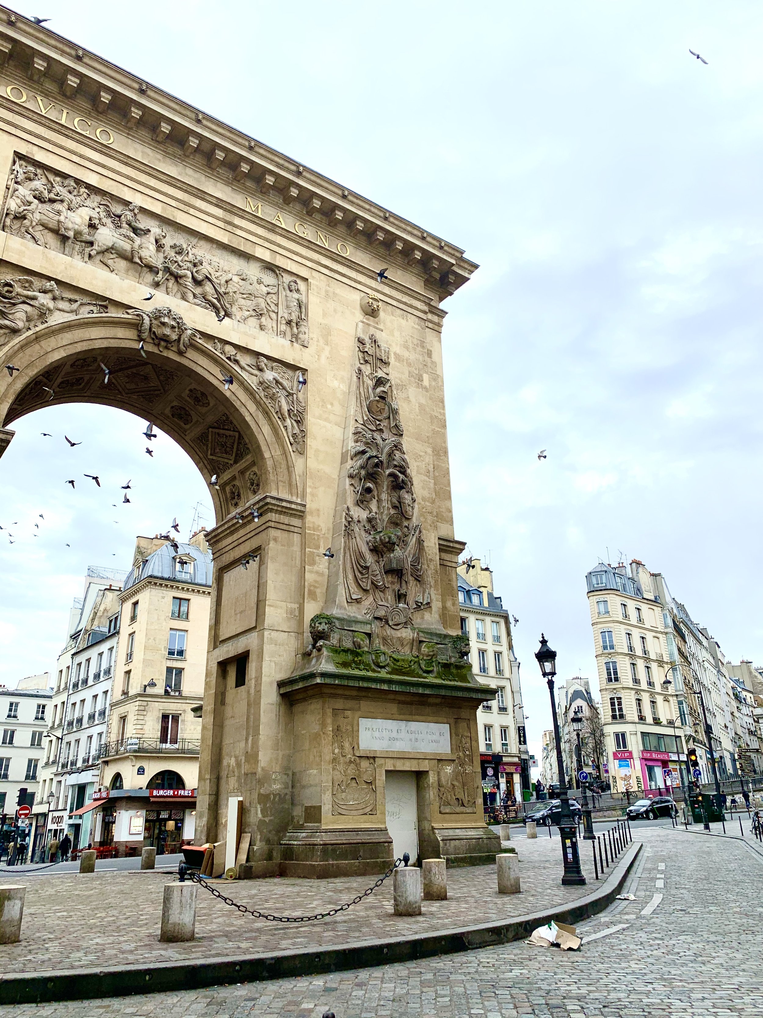 Porte Saint-Denis, Paris. February 2020.