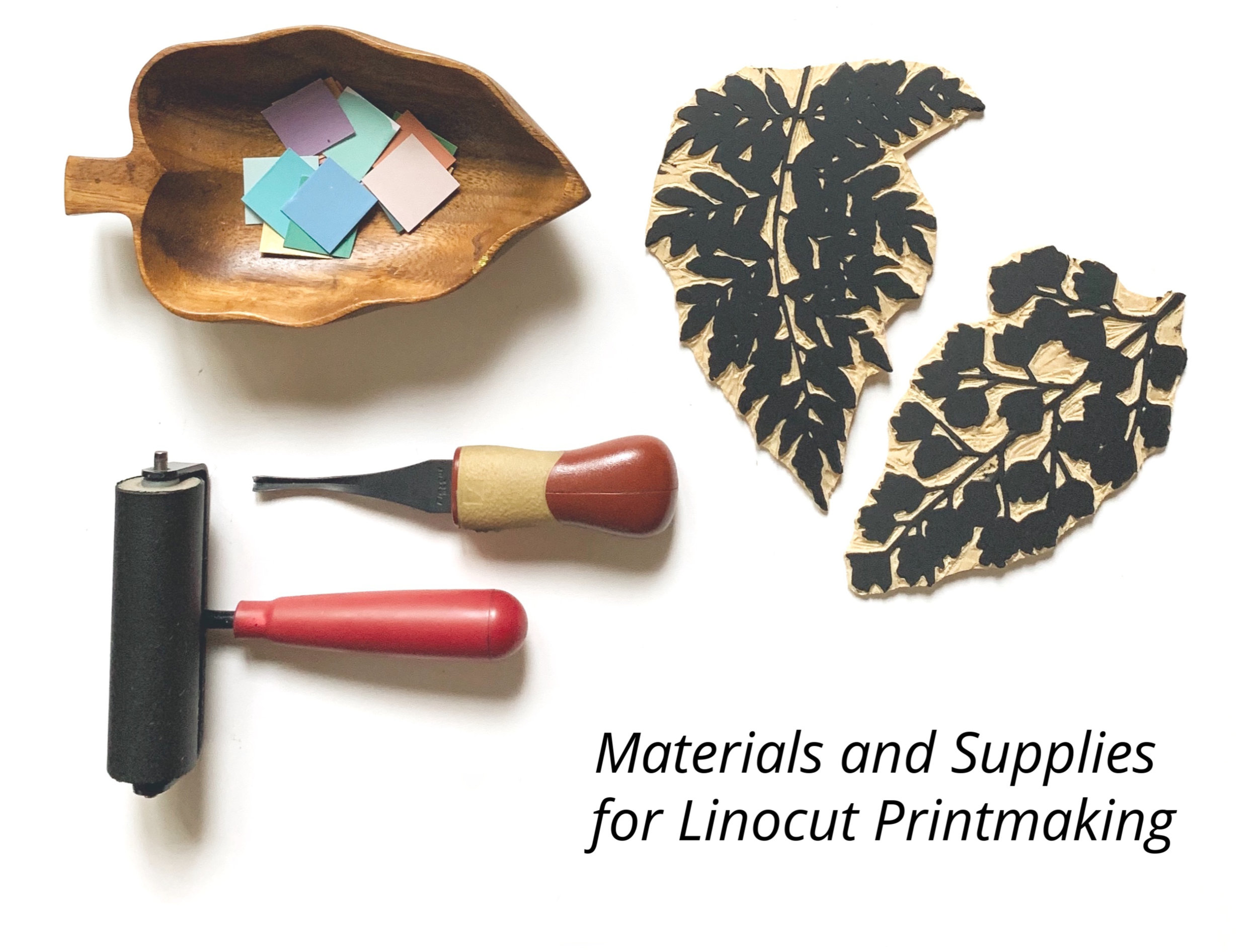 Relief Printing Inks, Lino, Tools, & Paper