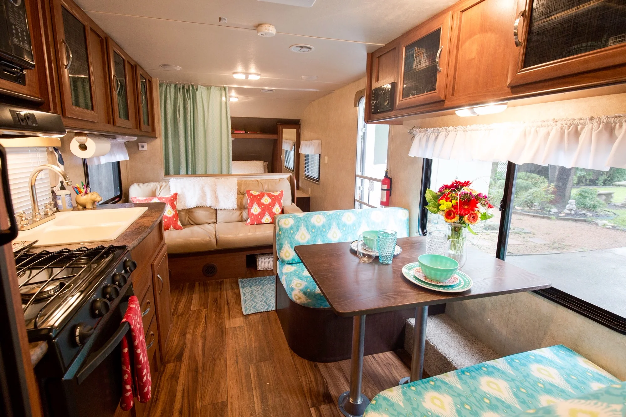 Ellen and her mom spruced up the inside of Gertie to make it our home.
