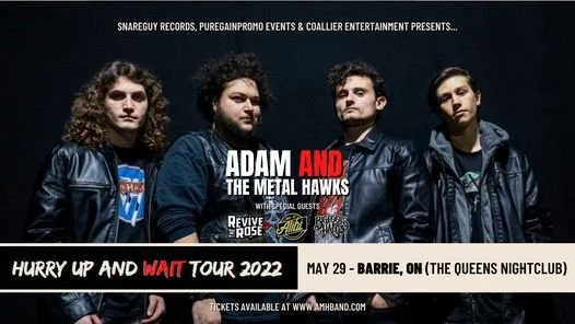 AMH (Adam and The Metal Hawks) with guests Revive the Rose, Drop Top Alibi &amp; Bigfoots Hand
