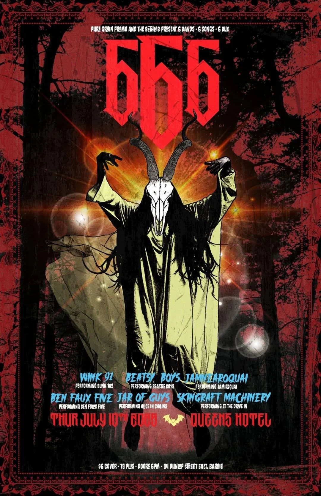 666 Cover Show at The Queens Hotel – 6 Bands, 6 Songs, $6 Cover