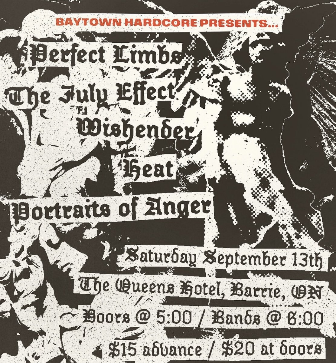 Portraits of Anger, Heat, Wishender, The July Effect, Perfect Limbs