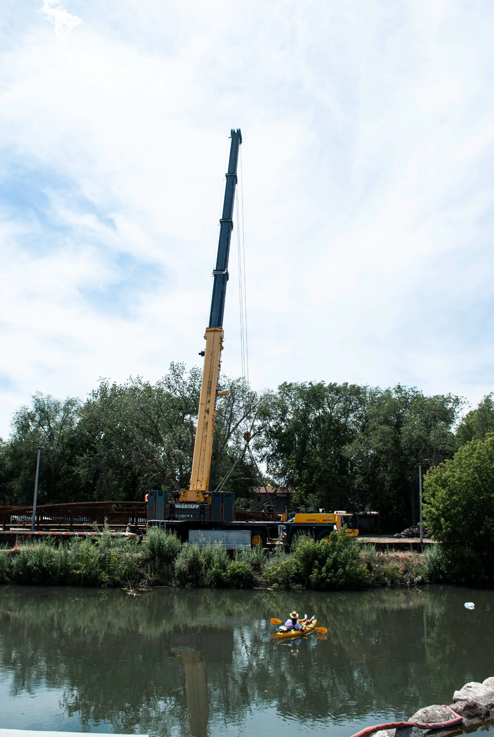 120-foot bridge installed at Three Creeks Confluence