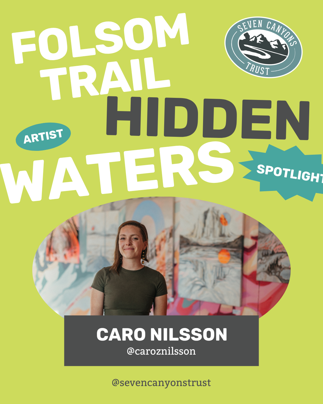 Caro Nilsson describes herself as "a creature made of salt and water, just like the Great Salt Lake." At the heart of her work is a personal relationship with landscapes, the woven intricacies of their ecosystems, and our belonging within them.    C