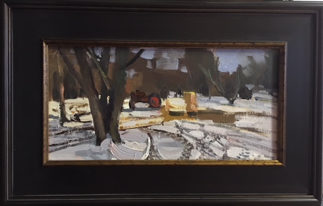 Jason Sacran First Snow Oil on Acid Free Paper