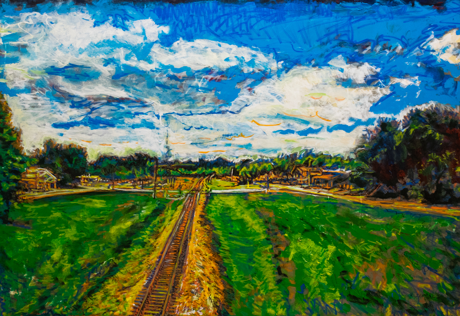 John Kushmaul, "Redfield Tracks Looking South"
