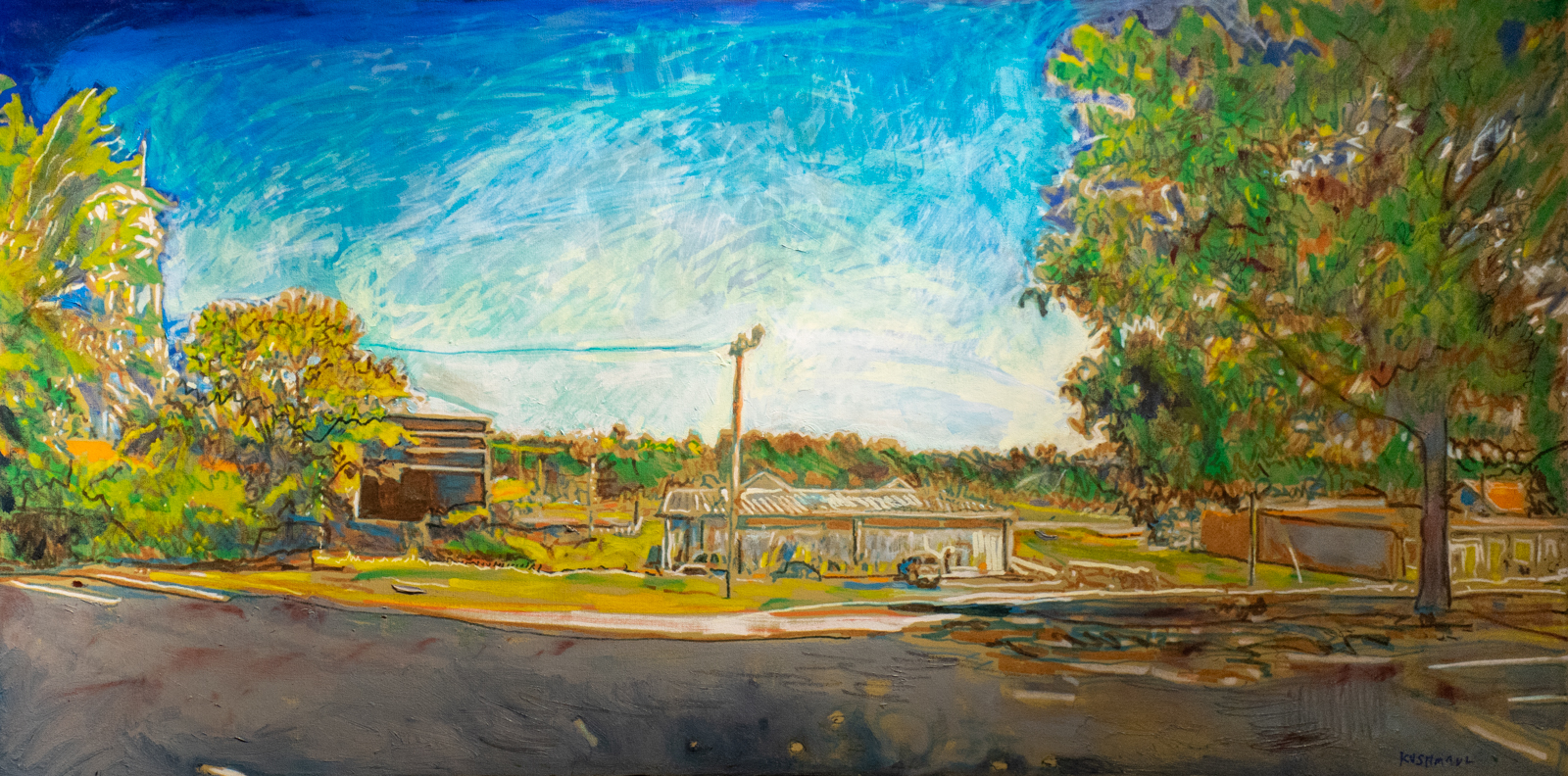 John Kushmaul, "White Hall Looking East"