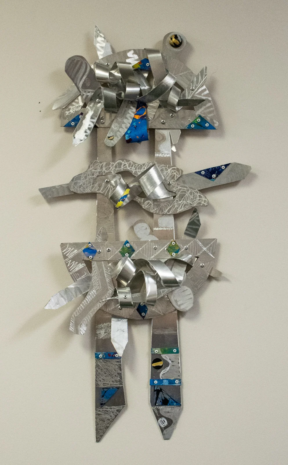maquette of Kevin Cole’s A Tale of Two Blessings: Passion vs Purpose , 2018. Aluminum and mixed media, 14" x 32"