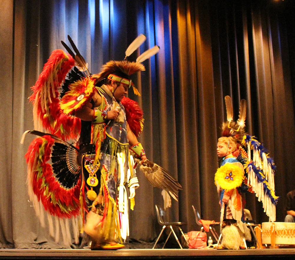 Members of the Quapaw Tribe of Oklahoma performed traditional dances during the 2018 Crossroad Festival at ASC.