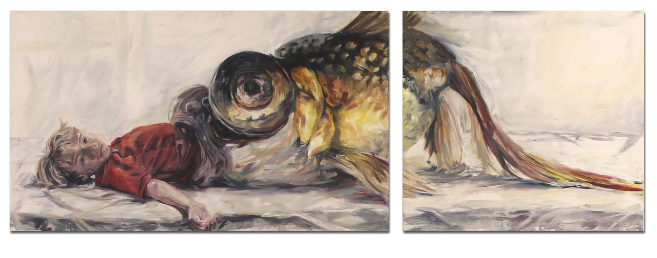 They Call Him Jonah by Andrew Scott of Denton, Texas; oil on wood panel, 24 inches by 70 inches”, 2016. Scott’s piece is one of the works selected for the 2019 Irene Rosenzweig Biennial Juried Exhibition at The Arts & Science Center. The exhibition runs Thursday, Oct. 10, 2019, through Jan. 4, 2020.