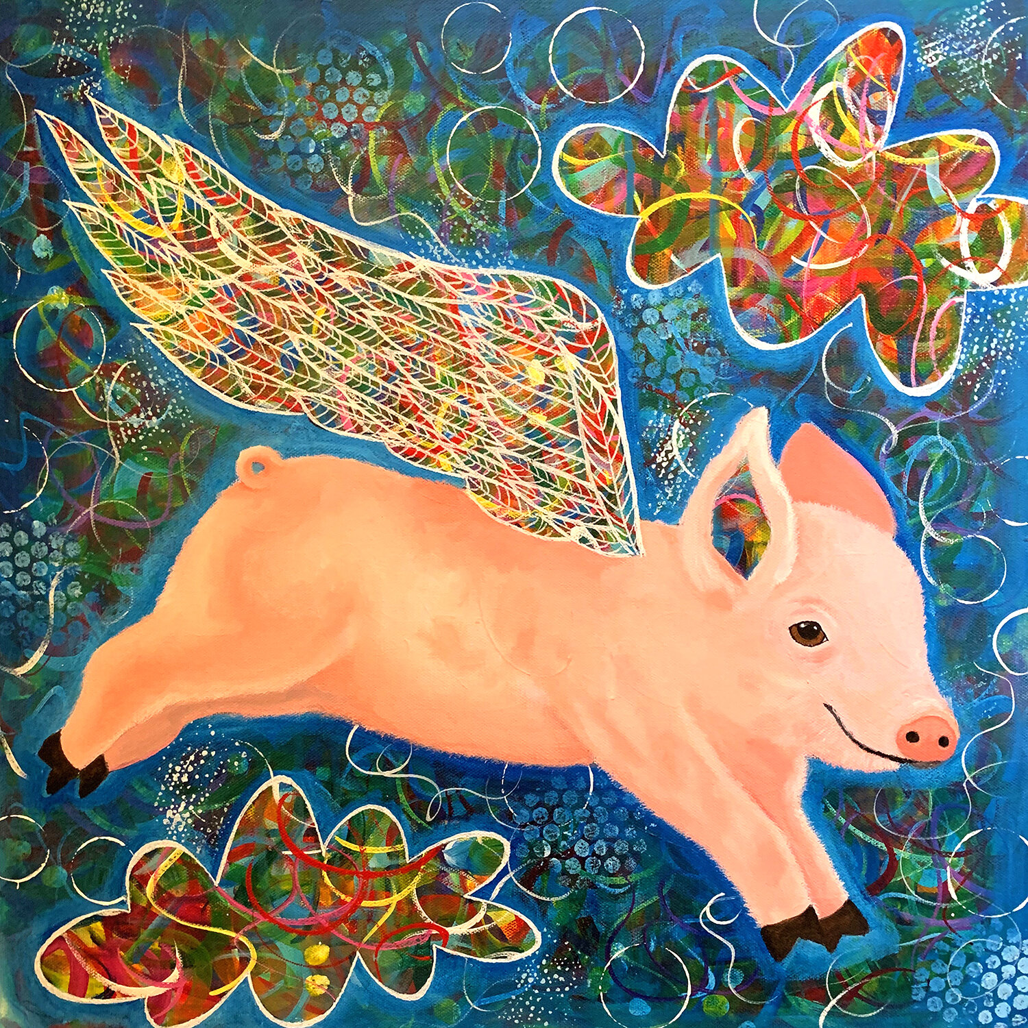  (Photo 6) The finished product. “Flying Lessons” is one of Sherry J. Williamson’s eight paintings in Whimsy &amp; Flights of Fancy. (PHOTOS COURTESY OF SHERRY J. WILLIAMSON) 