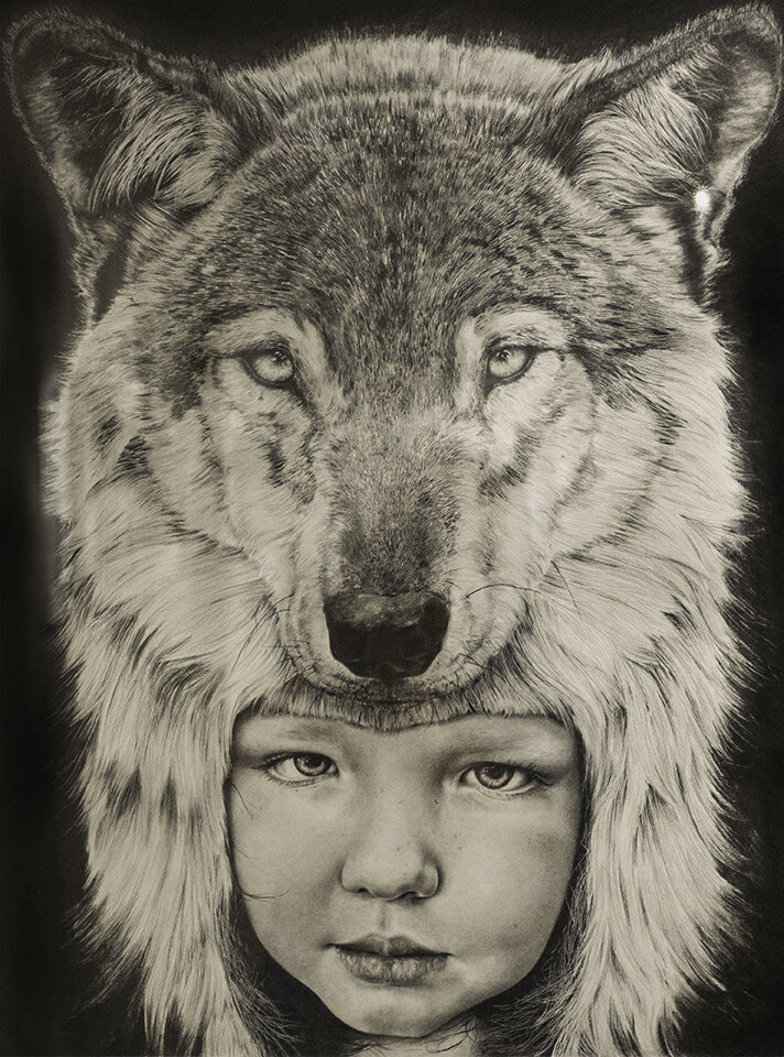 Crystal Jennings’ graphite drawing “Strength of the Pack” took Third Place in the 2020 Pine Bluff Art League Exhibition.