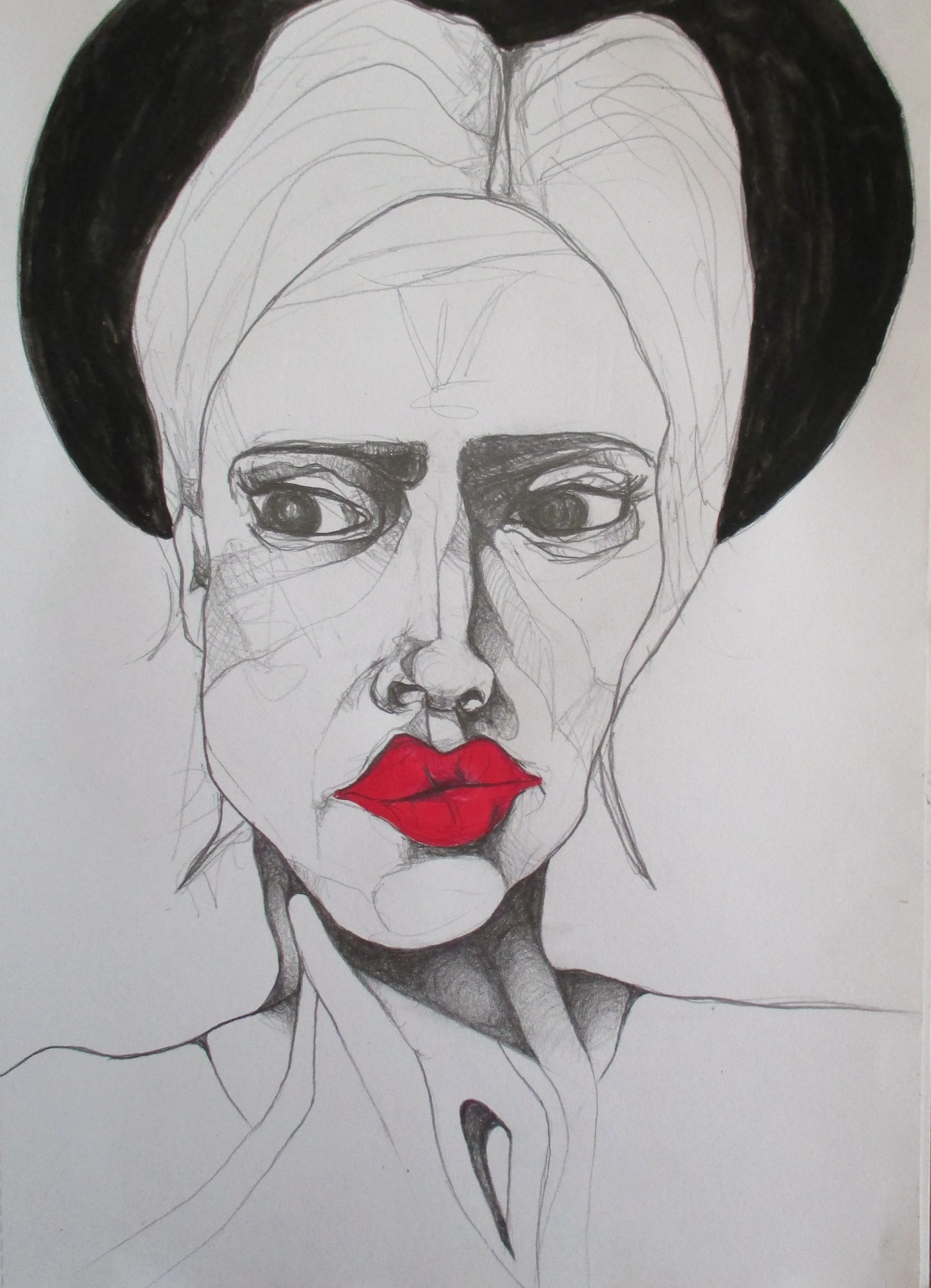 Chantelle (2014) Graphite and gouache on A4 cartridge paper