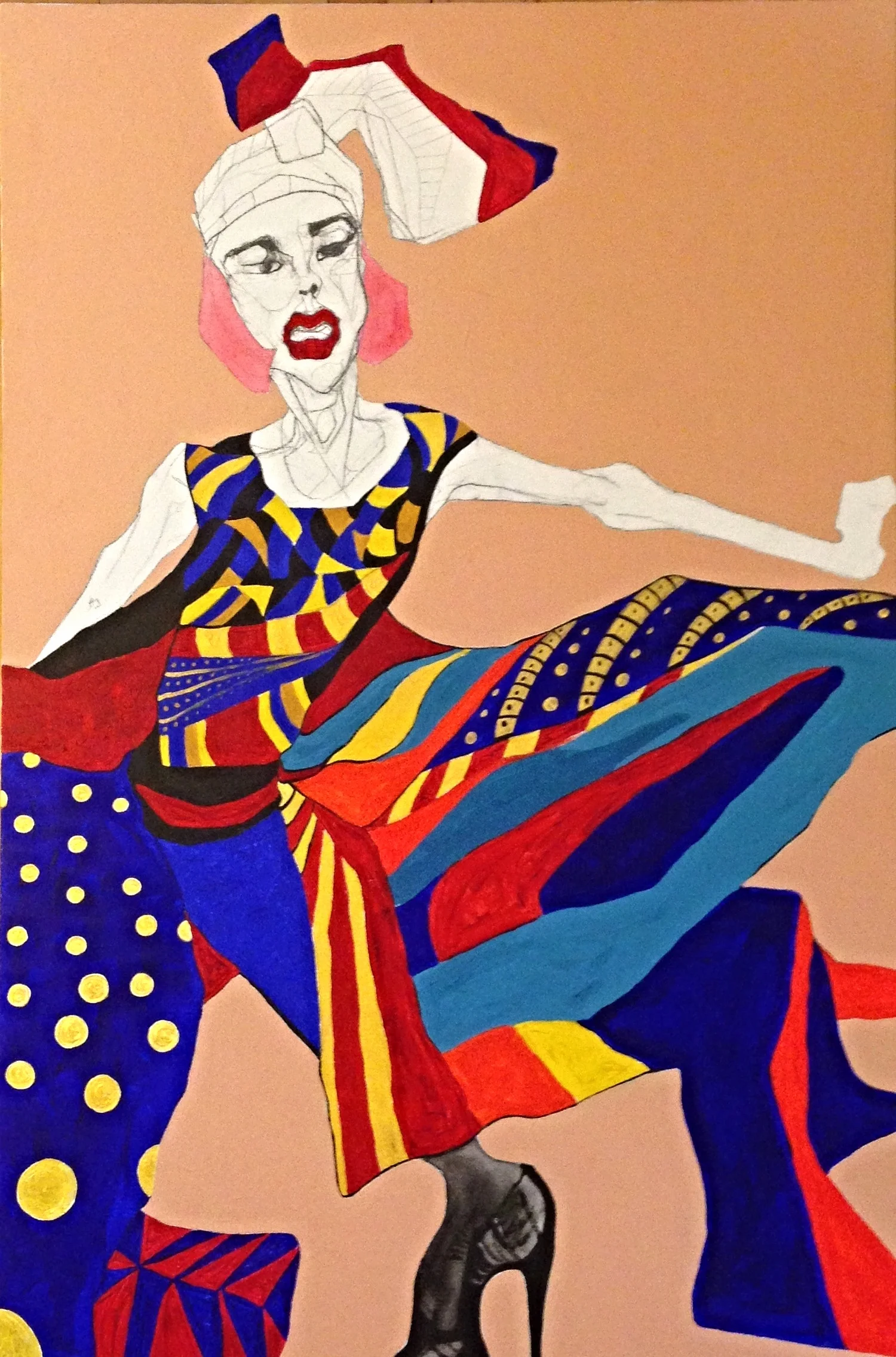Love her Madly! Acrylic and graphite on canvas board 30inx20in (2015)